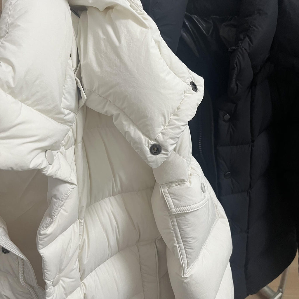 Goose Down Jacket Puffy Fluffy Warm Woman Easy Clean With Hood Lightweight 850FP model 3017
