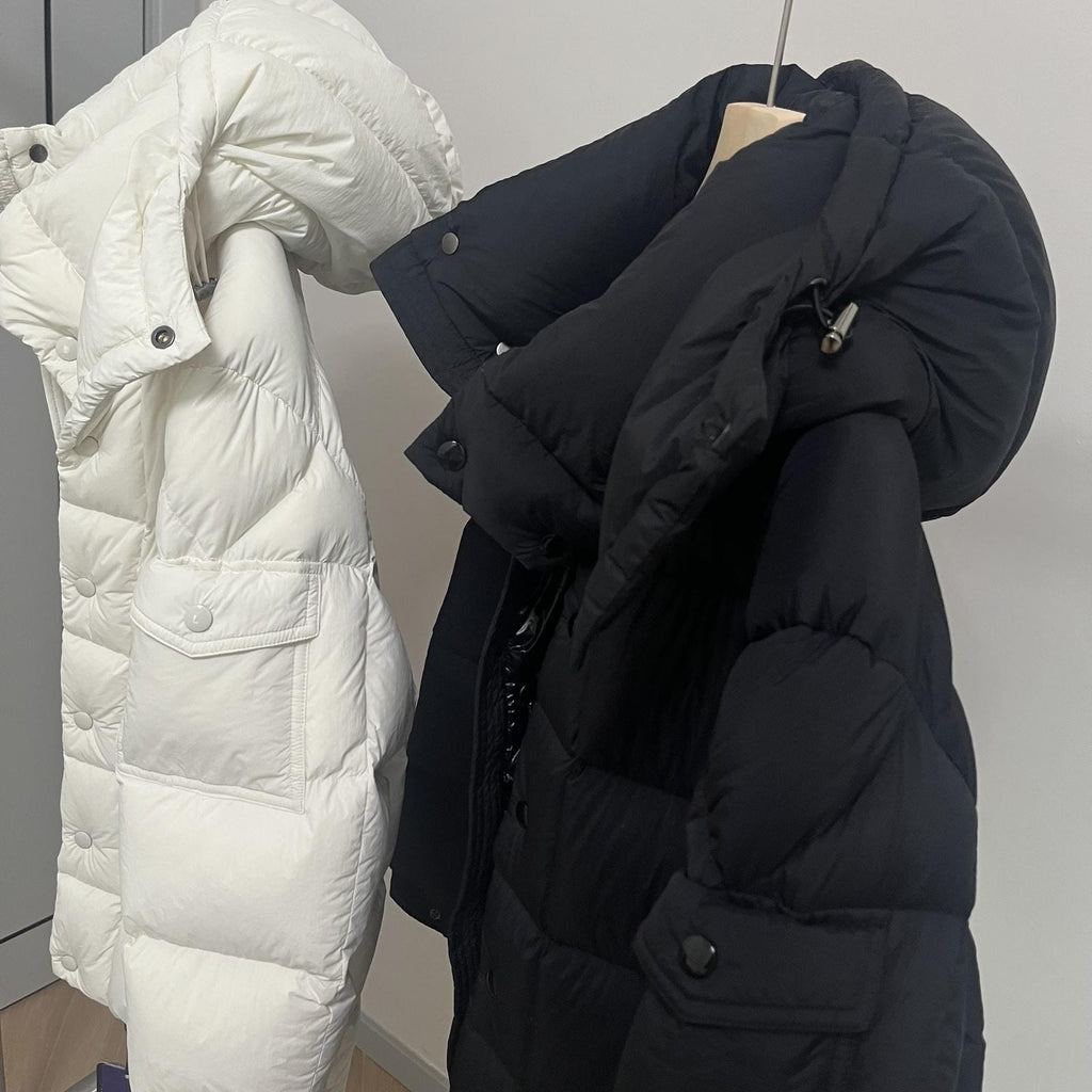 Goose Down Jacket Puffy Fluffy Warm Woman Easy Clean With Hood Lightweight 850FP model 3017