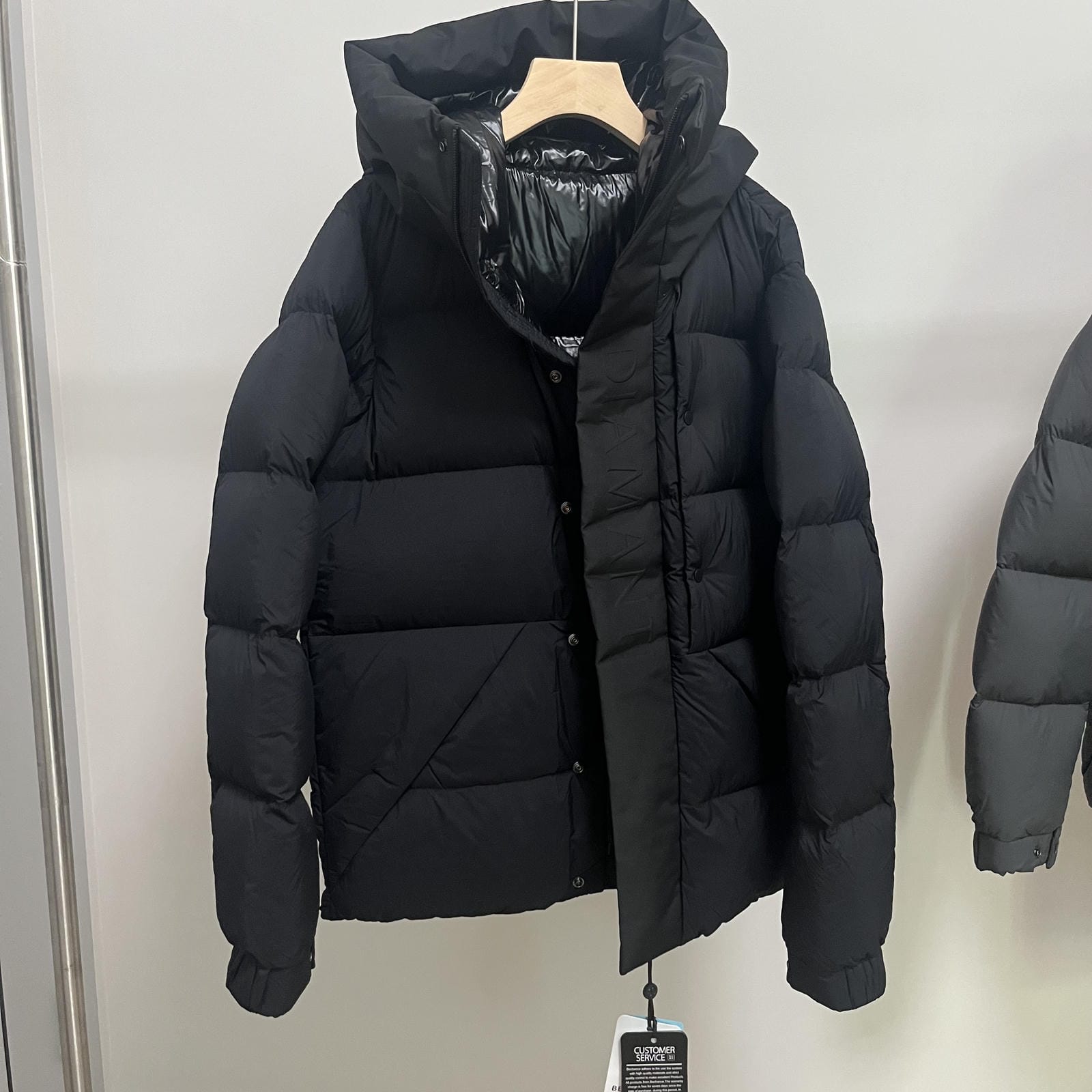 Goose Down Jacket Coat Warm Black Dark Color Unisex Hooded 850FP Toasty Cozy Soft Downy Lightweight model 2319