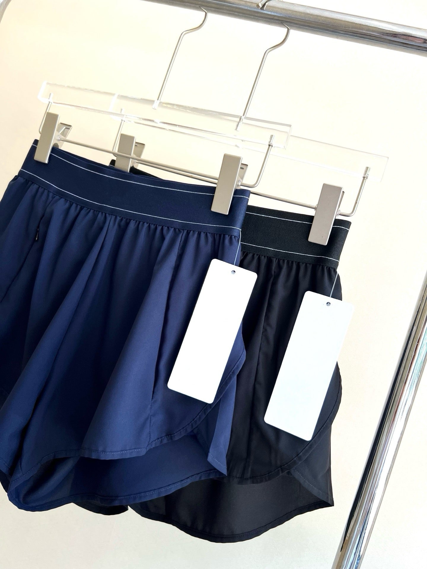 Quick-Dry Breathable Lined Shorts High Waist Webbing Yoga Fitness Running Anti-Exposure Women