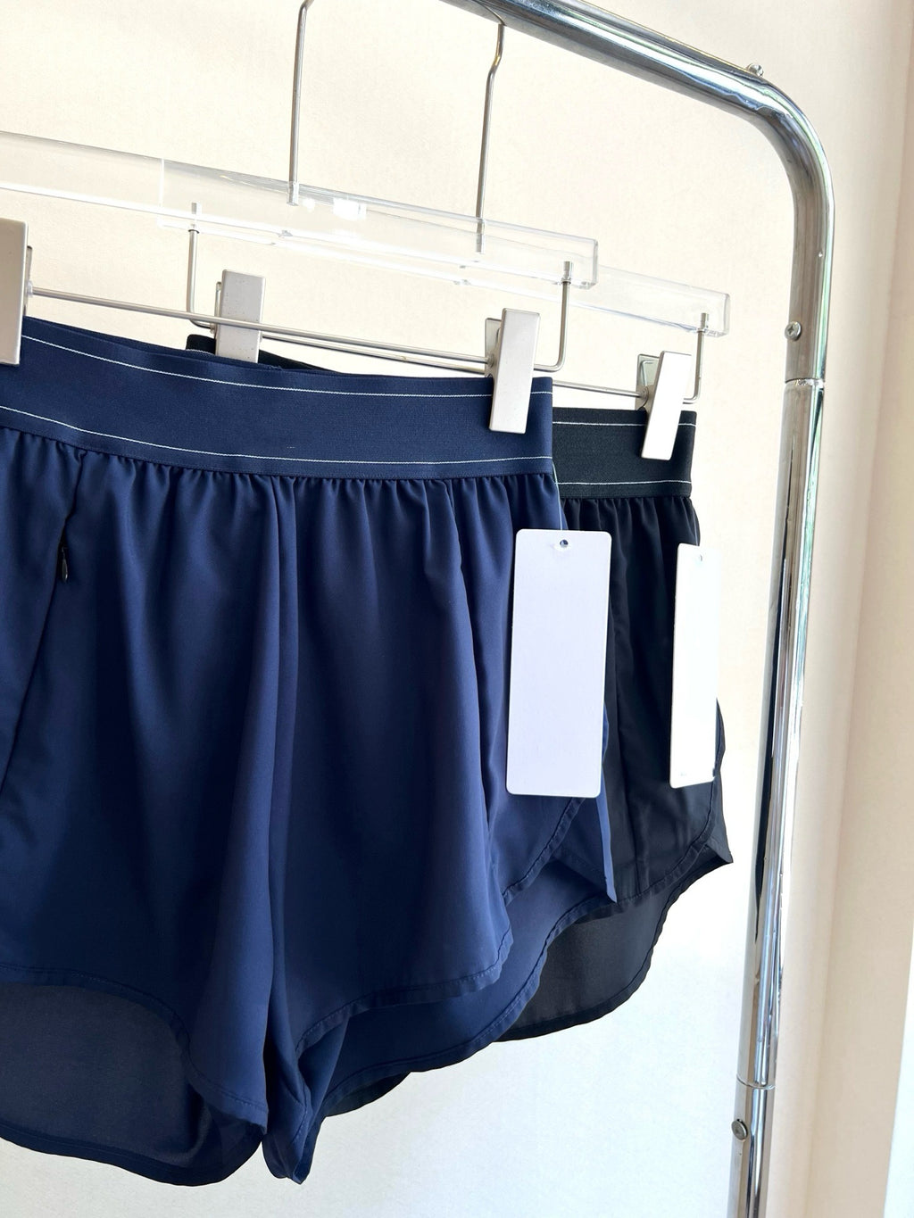 Quick-Dry Breathable Lined Shorts High Waist Webbing Yoga Fitness Running Anti-Exposure Women