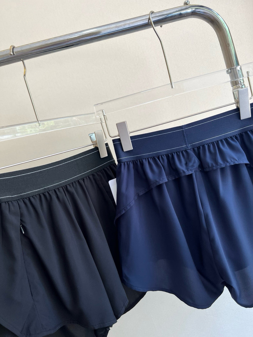 Quick-Dry Breathable Lined Shorts High Waist Webbing Yoga Fitness Running Anti-Exposure Women