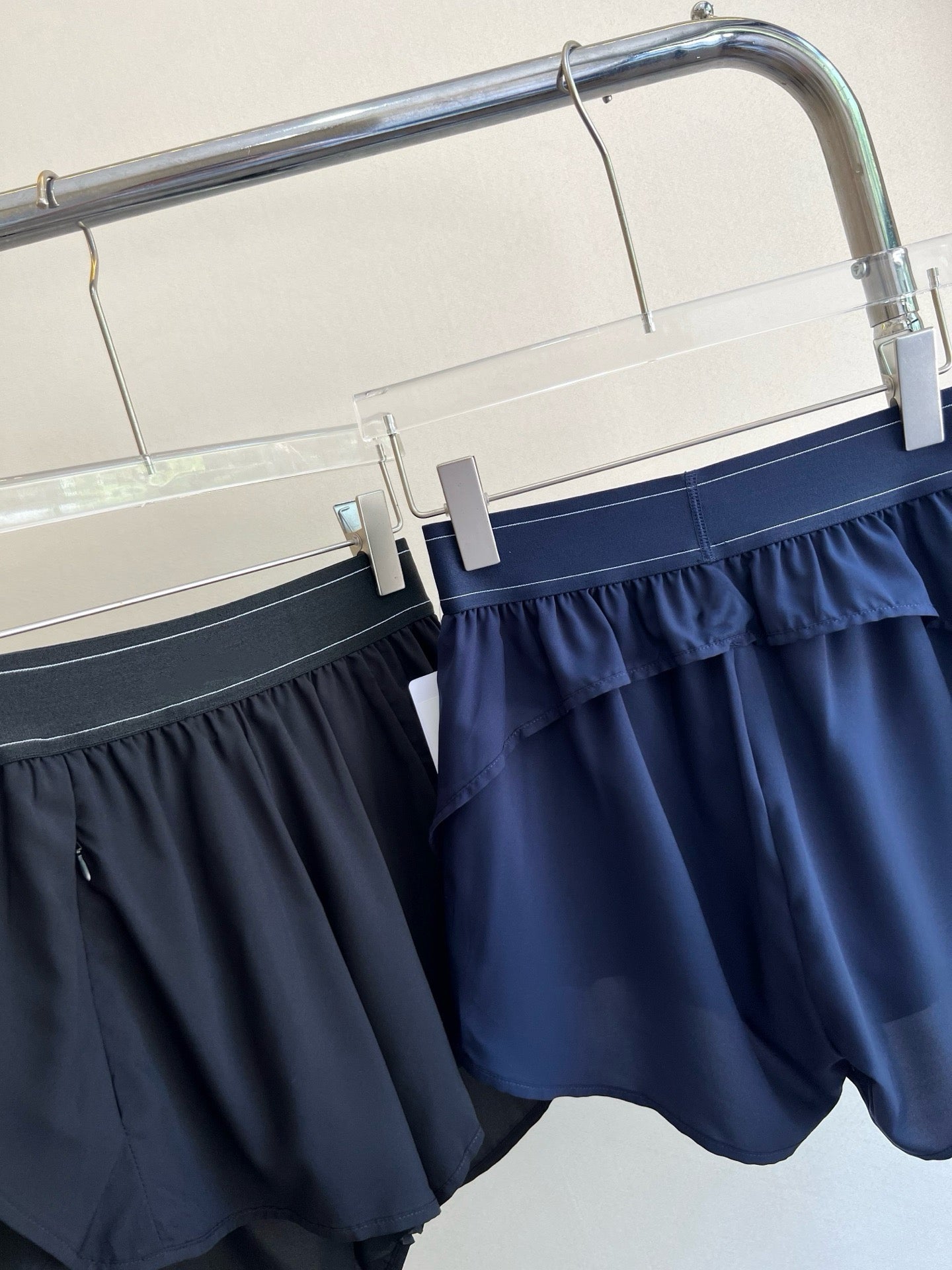 Quick-Dry Breathable Lined Shorts High Waist Webbing Yoga Fitness Running Anti-Exposure Women