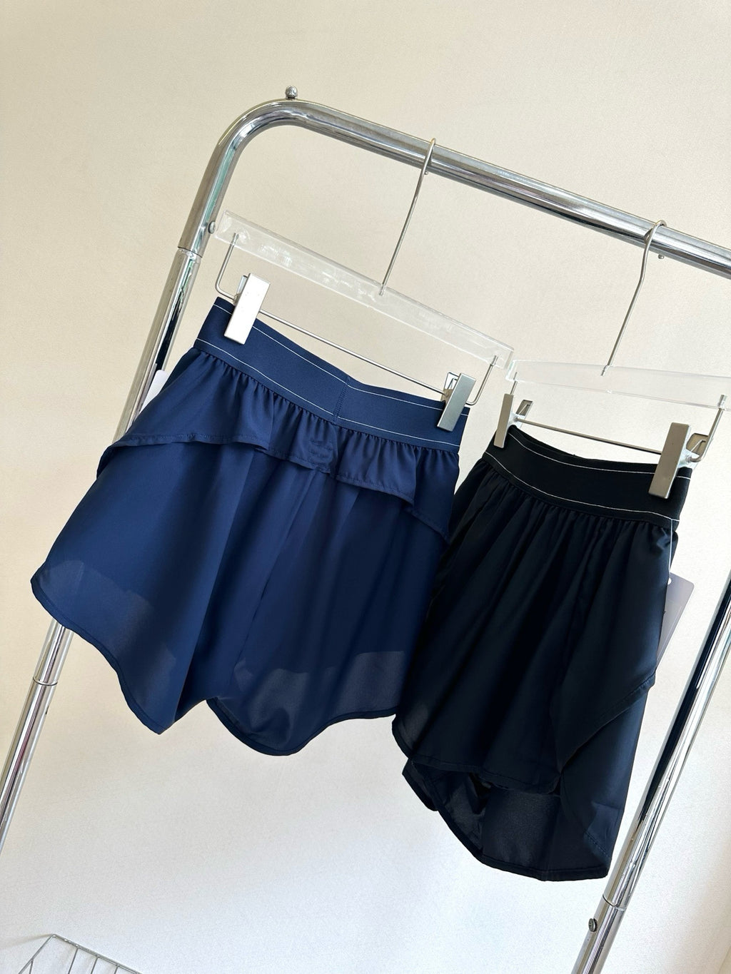 Quick-Dry Breathable Lined Shorts High Waist Webbing Yoga Fitness Running Anti-Exposure Women