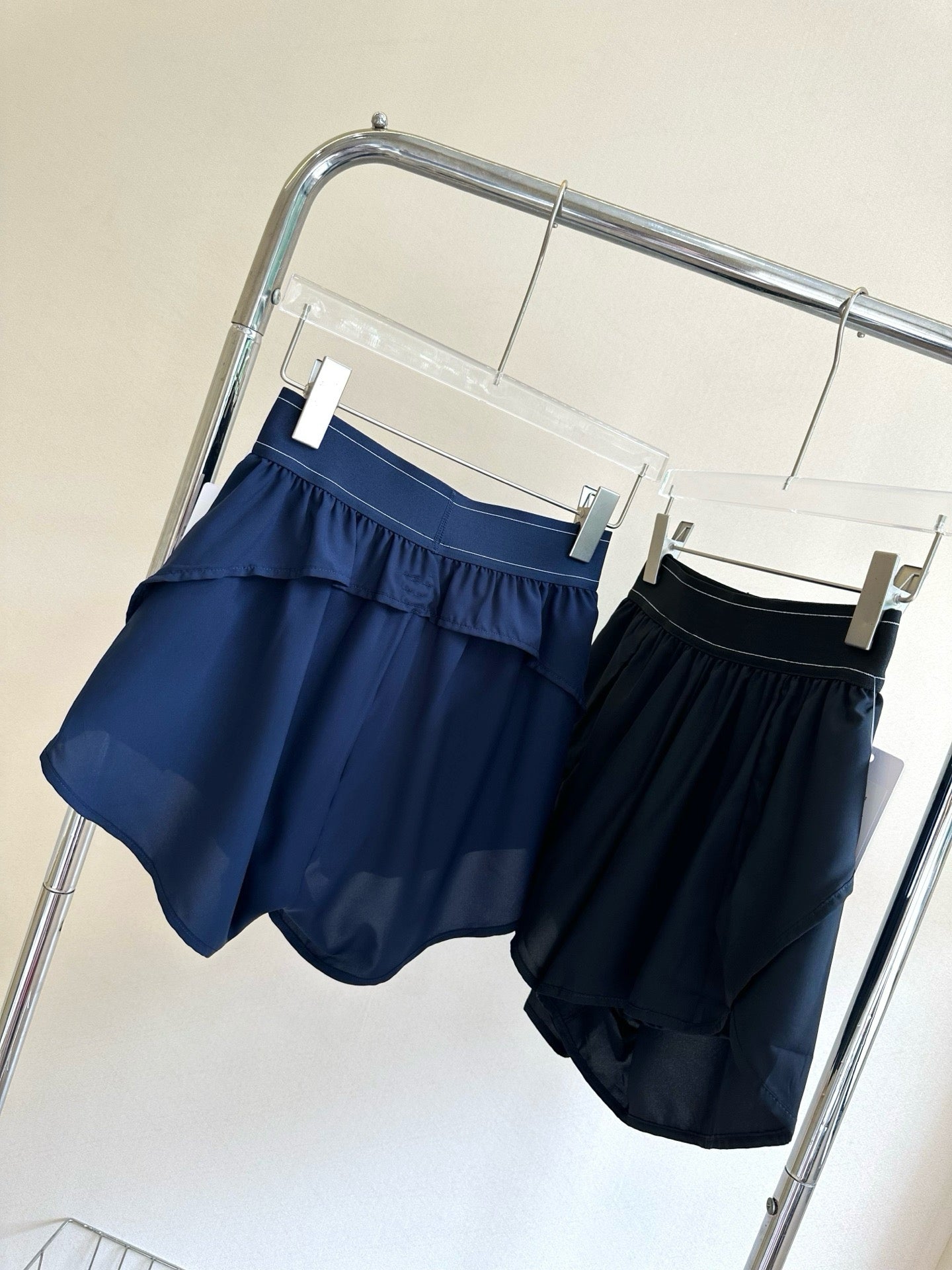 Quick-Dry Breathable Lined Shorts High Waist Webbing Yoga Fitness Running Anti-Exposure Women