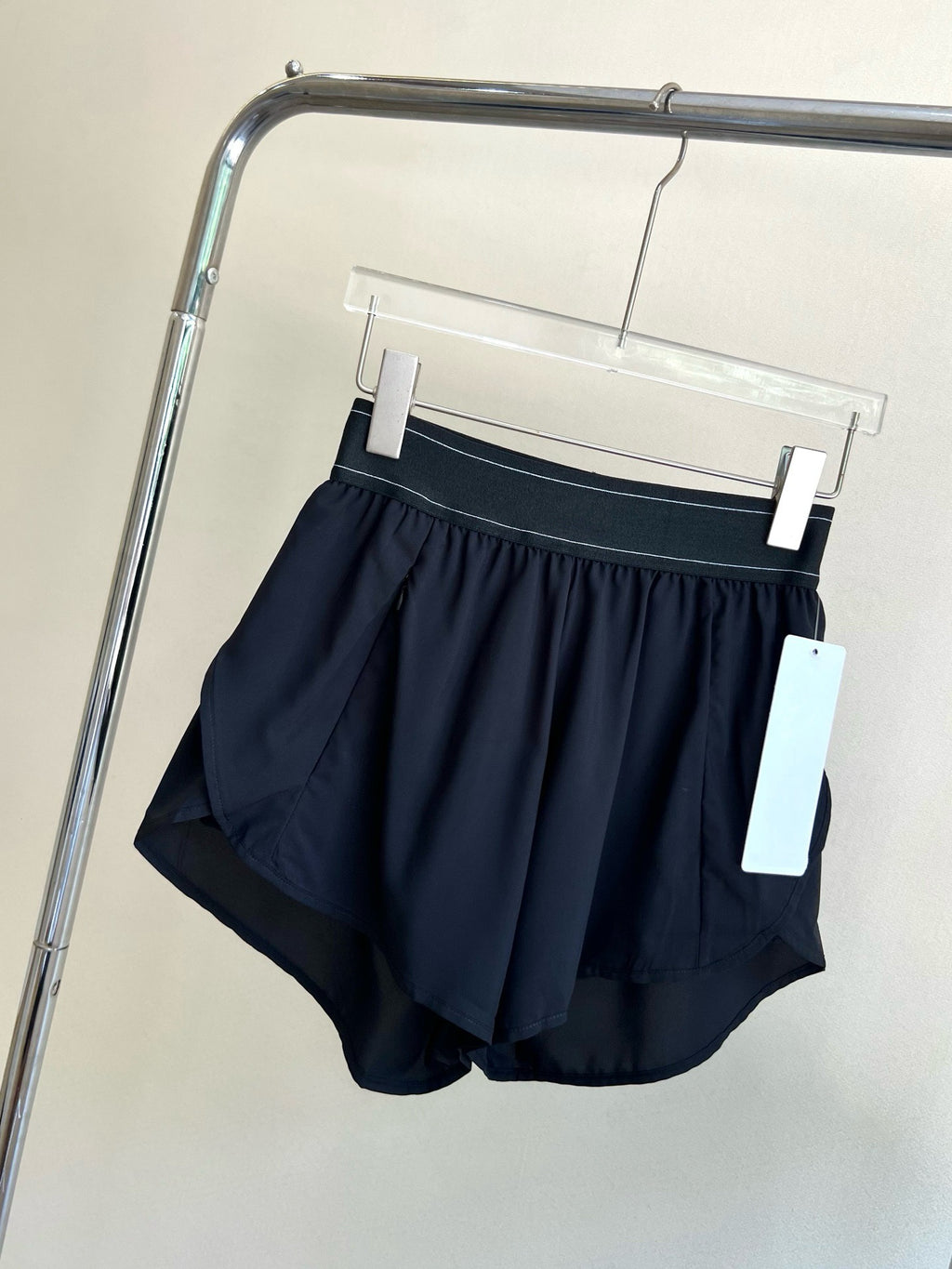 Quick-Dry Breathable Lined Shorts High Waist Webbing Yoga Fitness Running Anti-Exposure Women