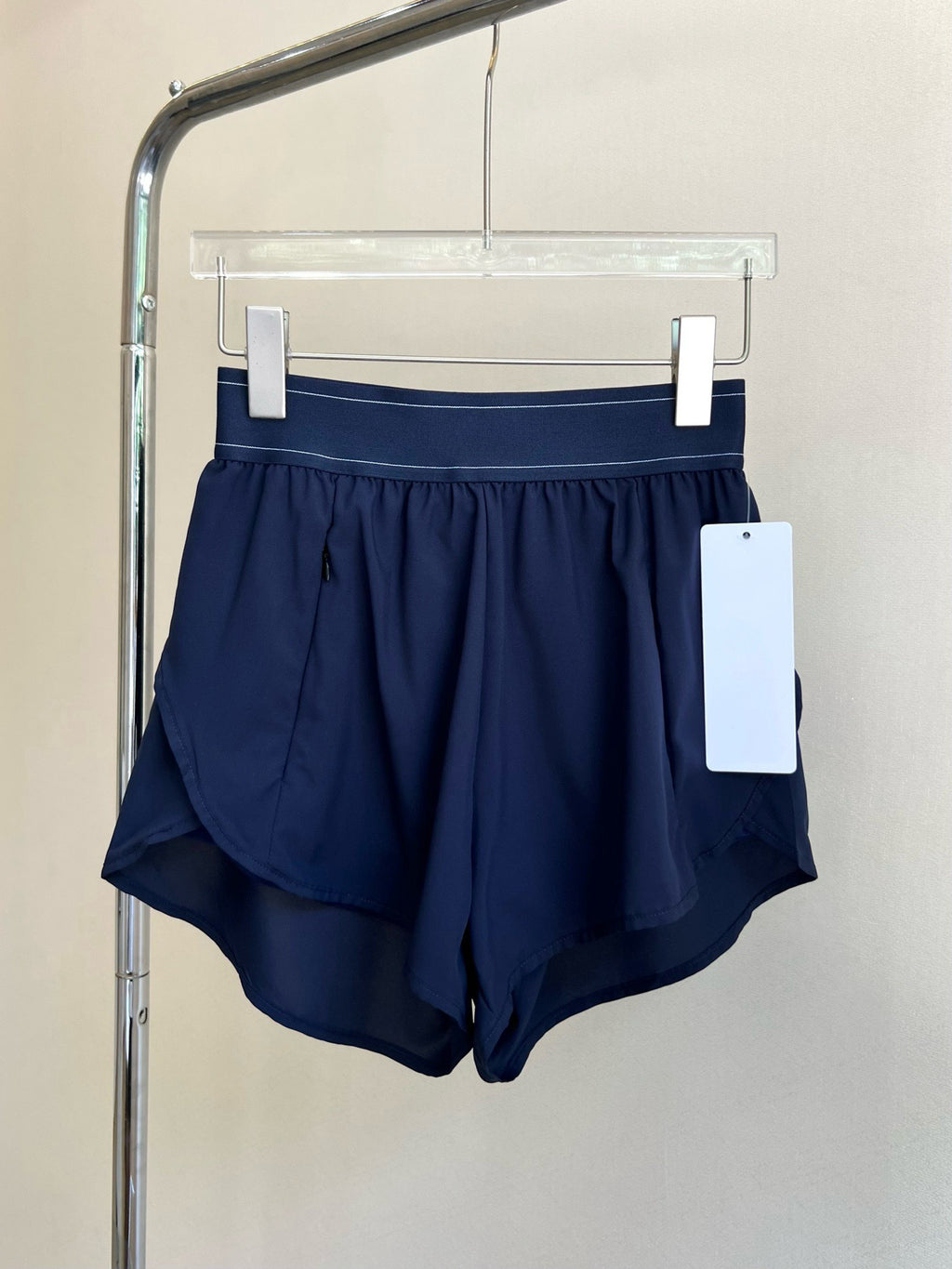 Quick-Dry Breathable Lined Shorts High Waist Webbing Yoga Fitness Running Anti-Exposure Women