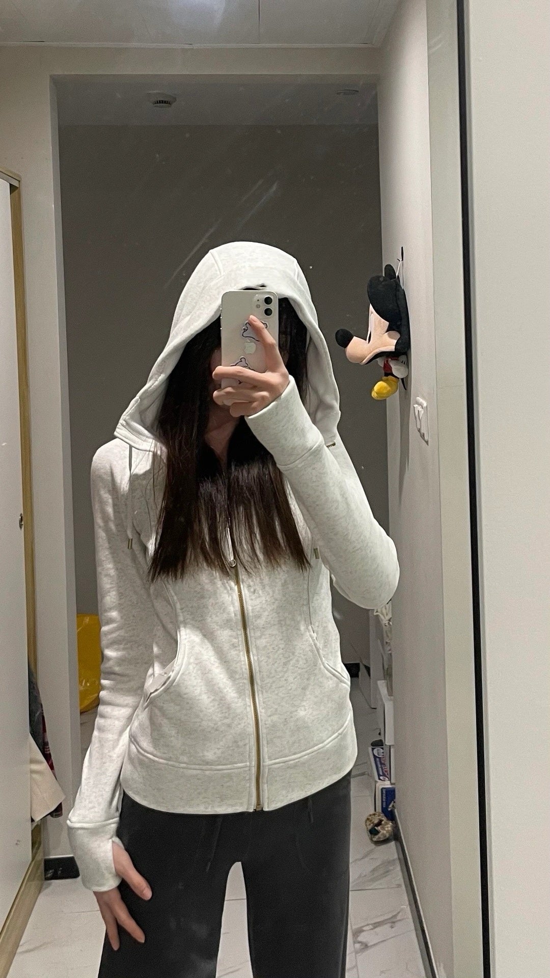 Women’s Slim Fit Thermal Fleece Hoodie 3D Ergonomic Jacket with Side Ribbed Panels Snatched Waist Workout Top for Gym, Yoga & Commute