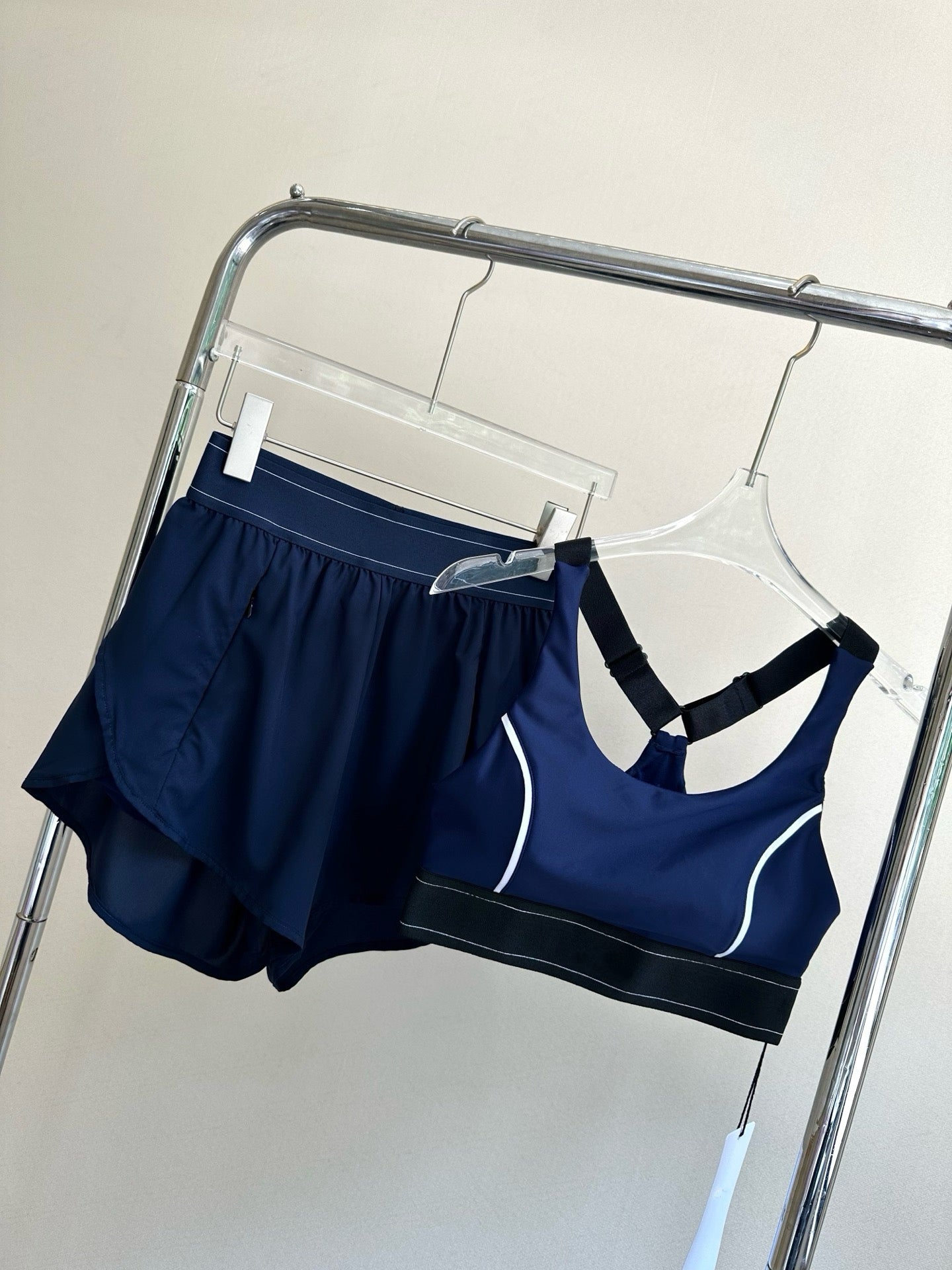 Quick-Dry Breathable Lined Shorts High Waist Webbing Yoga Fitness Running Anti-Exposure Women