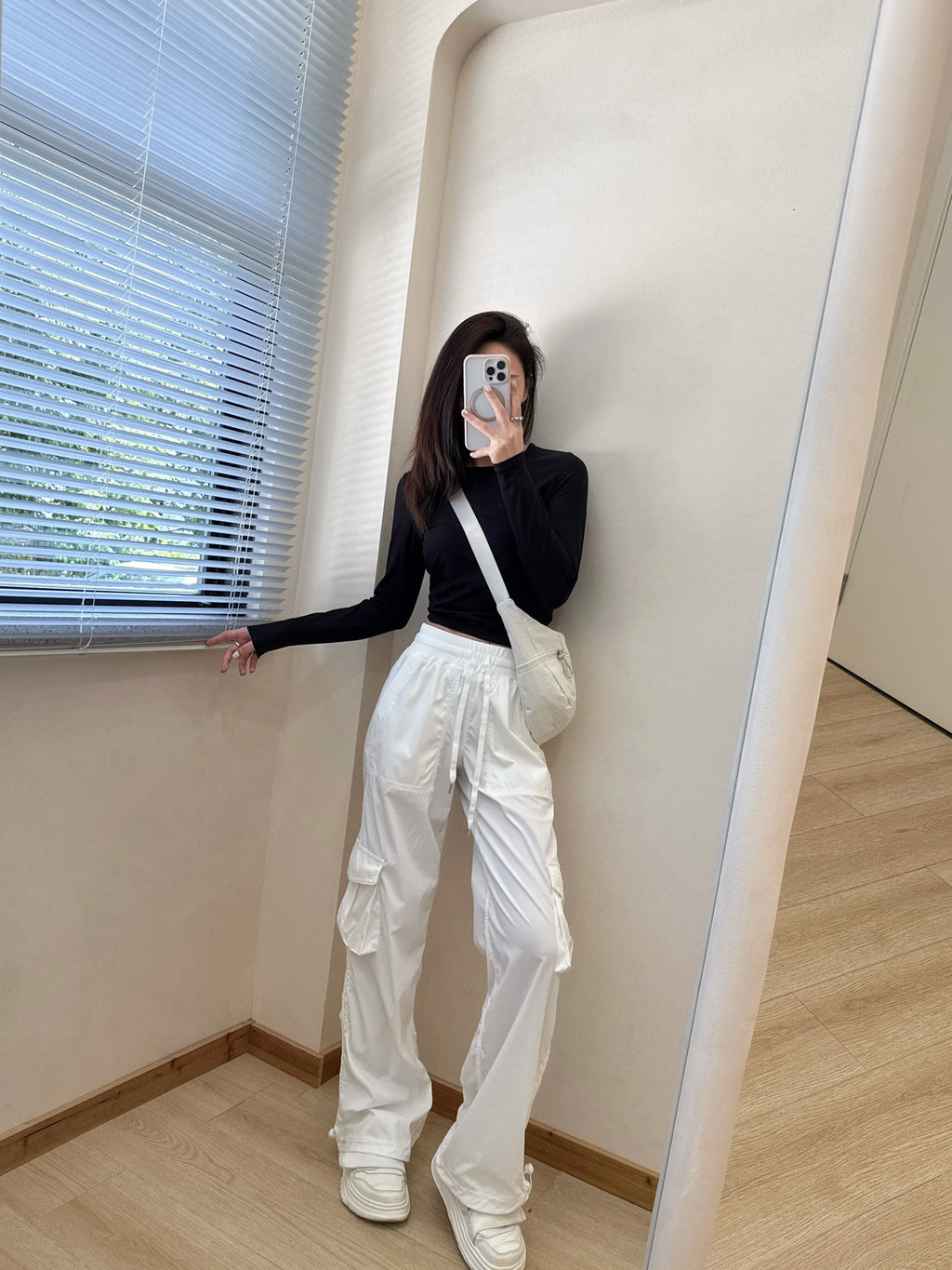 Dance Studio Workwear Loose Pants Lightweight Outdoor Quick-Dry Casual Sports High-Waist Drawstring Straight-Leg Pants for Women