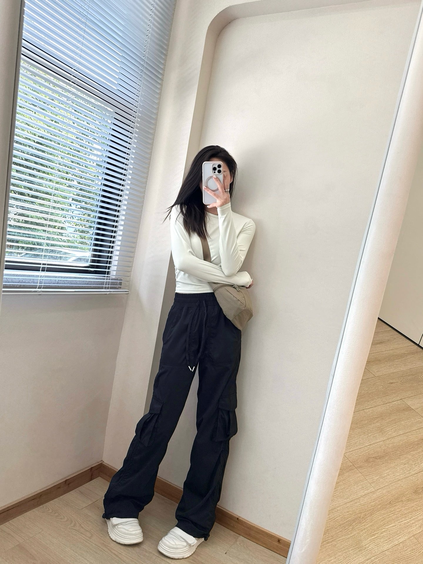 Dance Studio Workwear Loose Pants Lightweight Outdoor Quick-Dry Casual Sports High-Waist Drawstring Straight-Leg Pants for Women