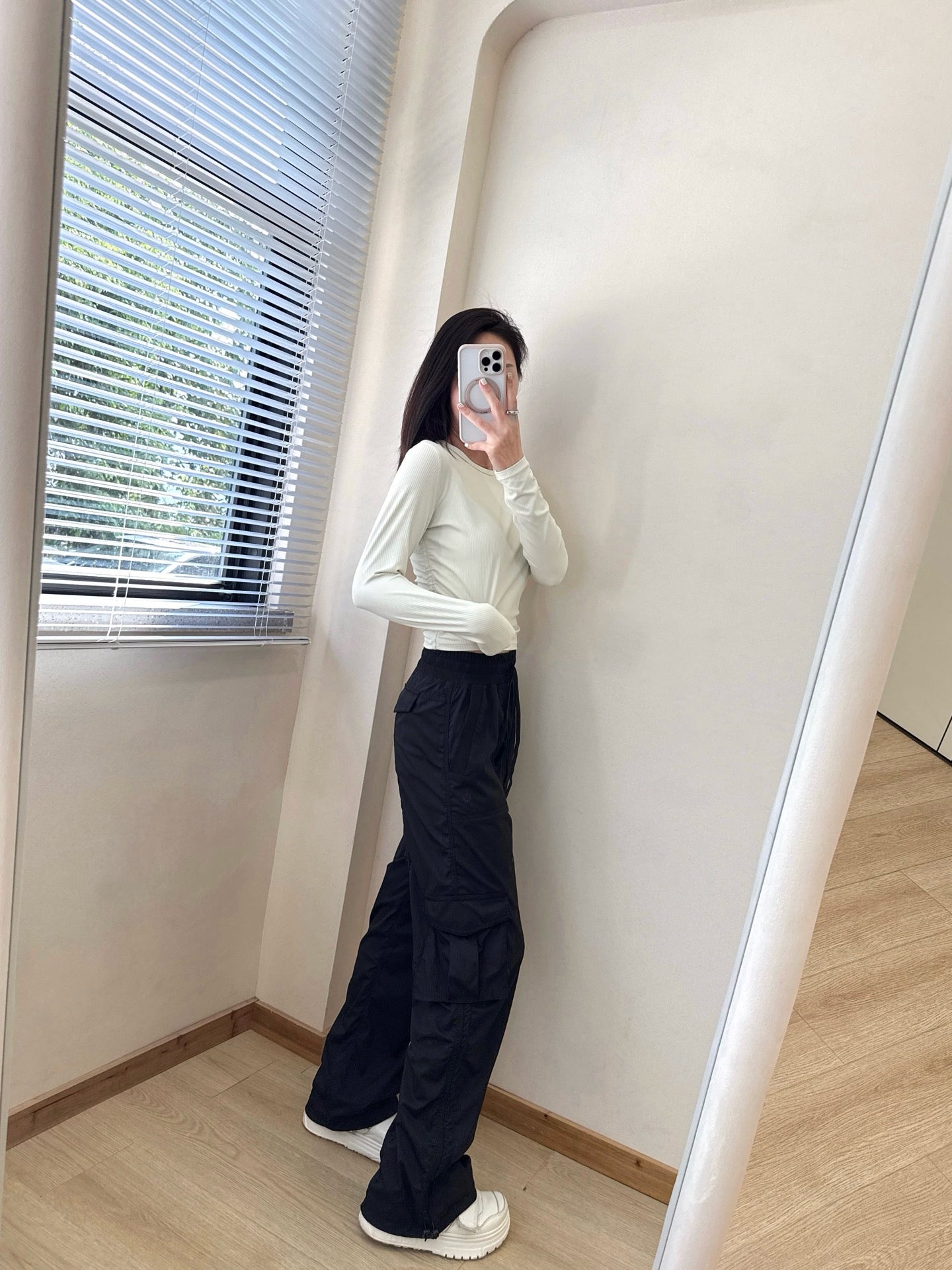 Dance Studio Workwear Loose Pants Lightweight Outdoor Quick-Dry Casual Sports High-Waist Drawstring Straight-Leg Pants for Women