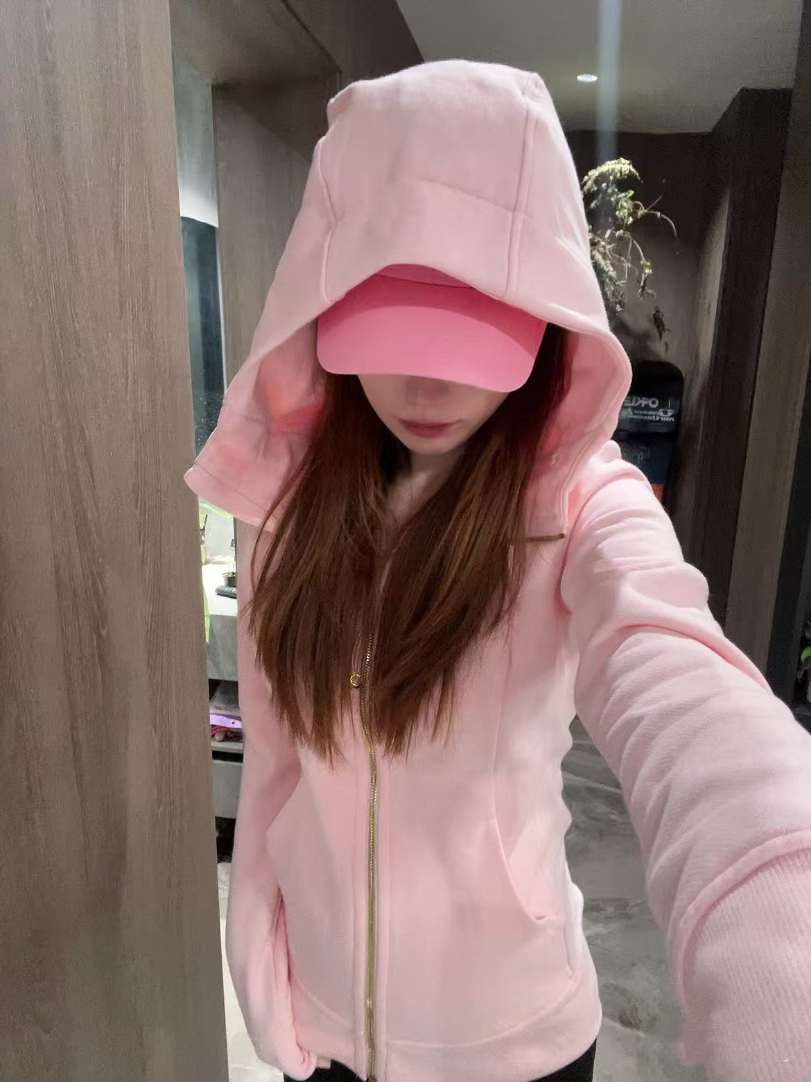 Women’s Slim Fit Thermal Fleece Hoodie 3D Ergonomic Jacket with Side Ribbed Panels Snatched Waist Workout Top for Gym, Yoga & Commute