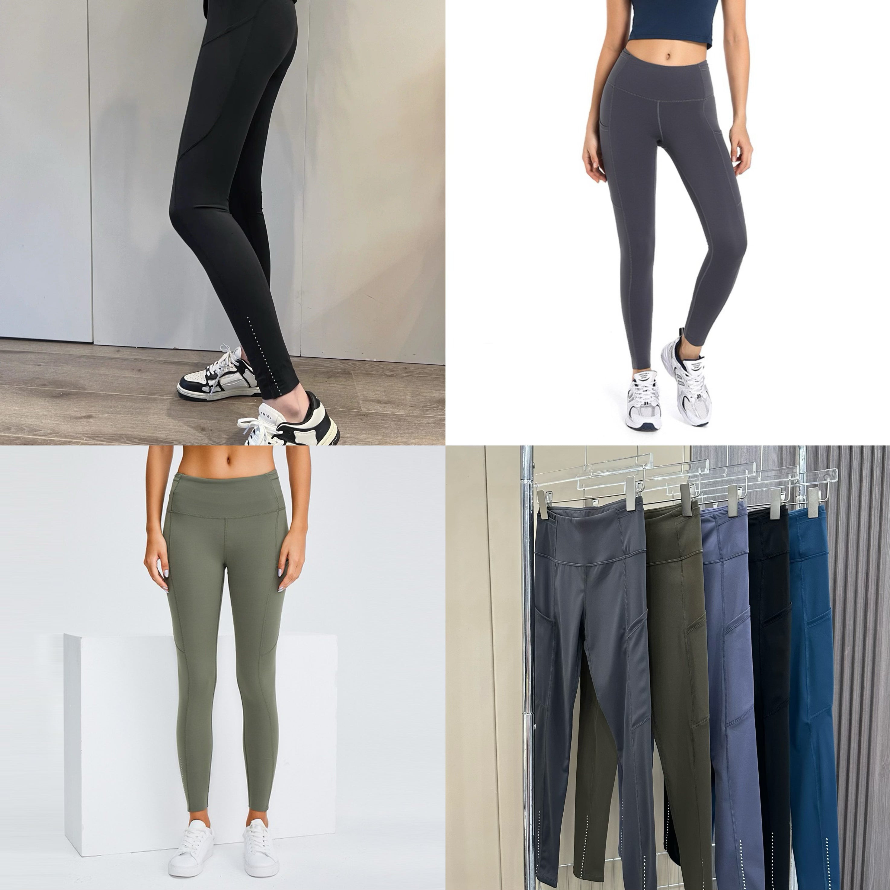 Fast and Free Women's Sports High Waist Leggings Side Pocket Yoga Pants