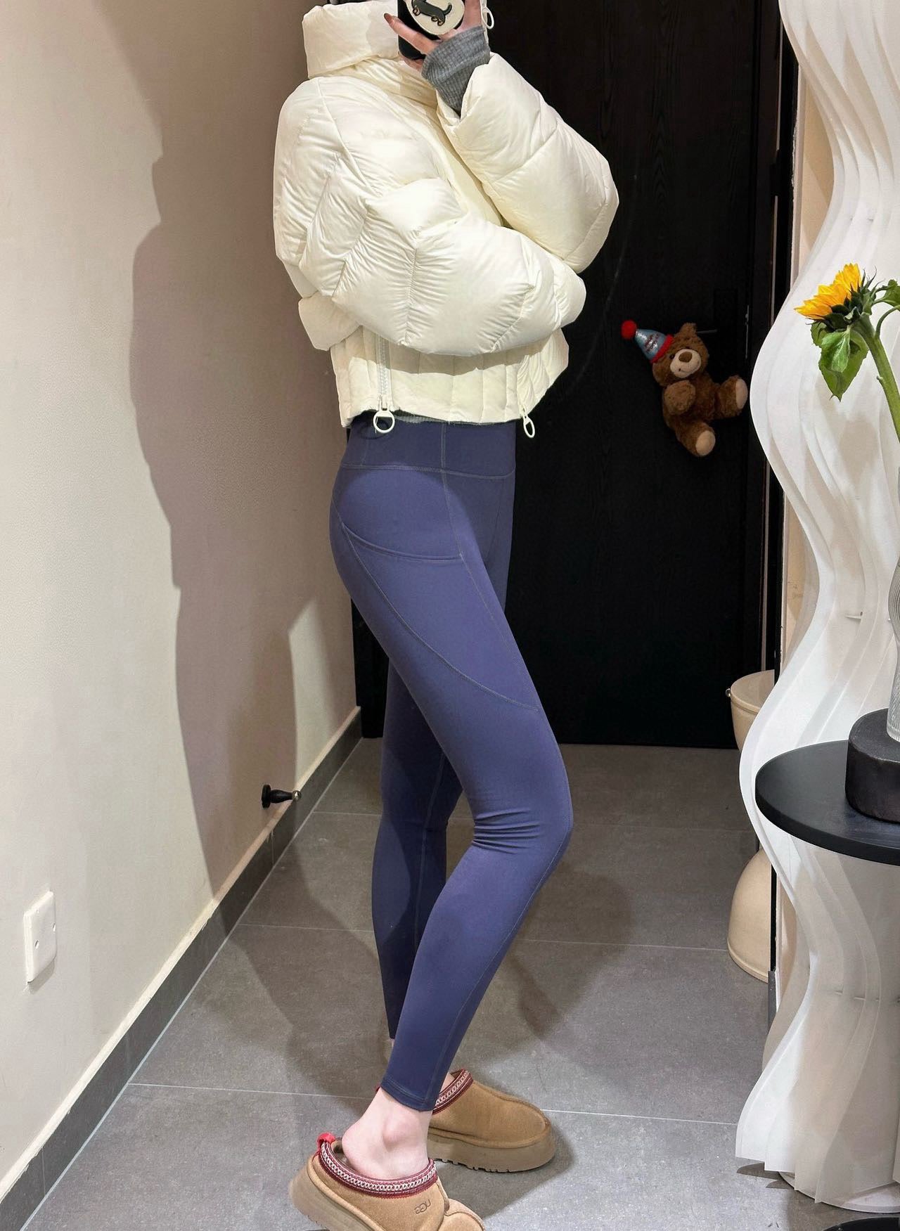 Fast and Free Women's Sports High Waist Leggings Side Pocket Yoga Pants