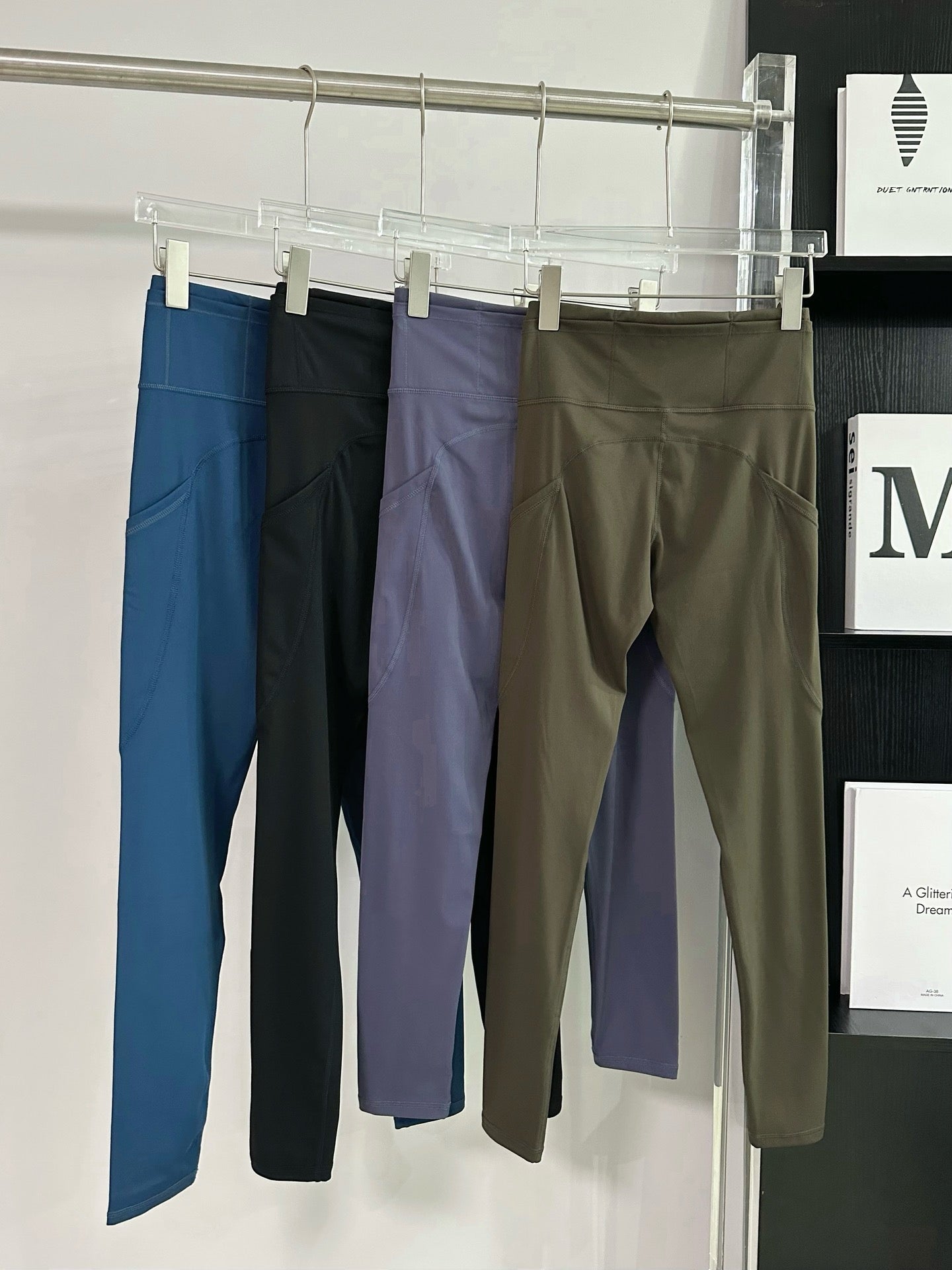 Fast and Free Women's Sports High Waist Leggings Side Pocket Yoga Pants