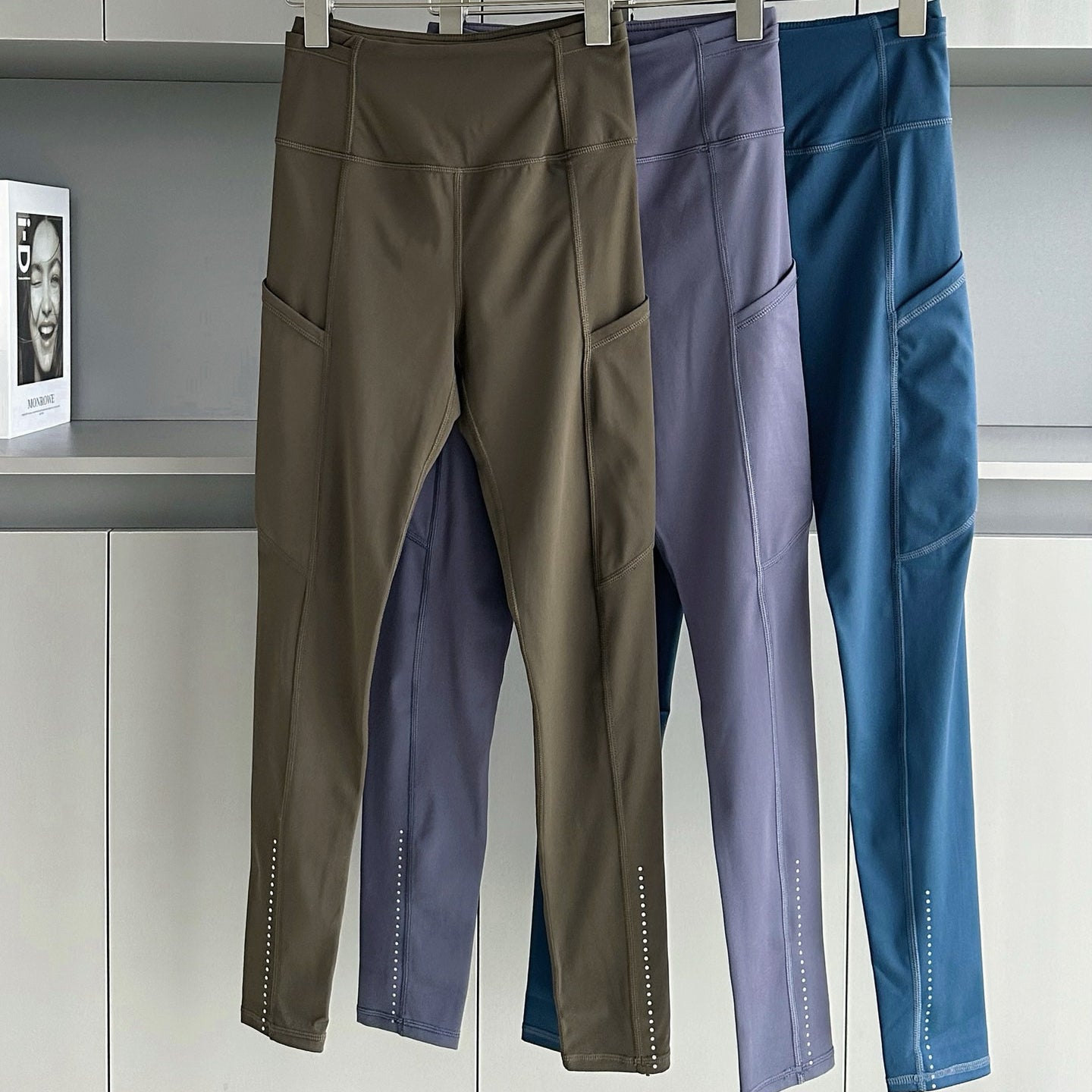 Fast and Free Women's Sports High Waist Leggings Side Pocket Yoga Pants