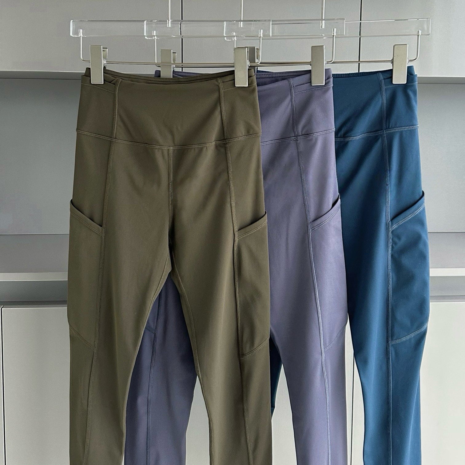 Fast and Free Women's Sports High Waist Leggings Side Pocket Yoga Pants