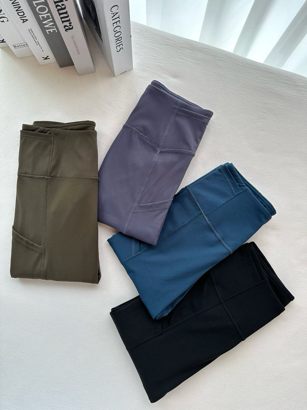 Fast and Free Women's Sports High Waist Leggings Side Pocket Yoga Pants