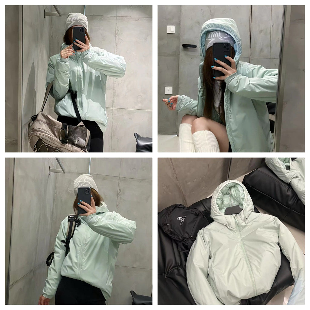 Winter Men's Women's  Unisex Lightweight Cotton Jacket Water-Resistant Hooded Design Windproof Warm Cotton Coat Fashion Trendy Men's Outerwear Lightweight Thermal  Cotton-Padded