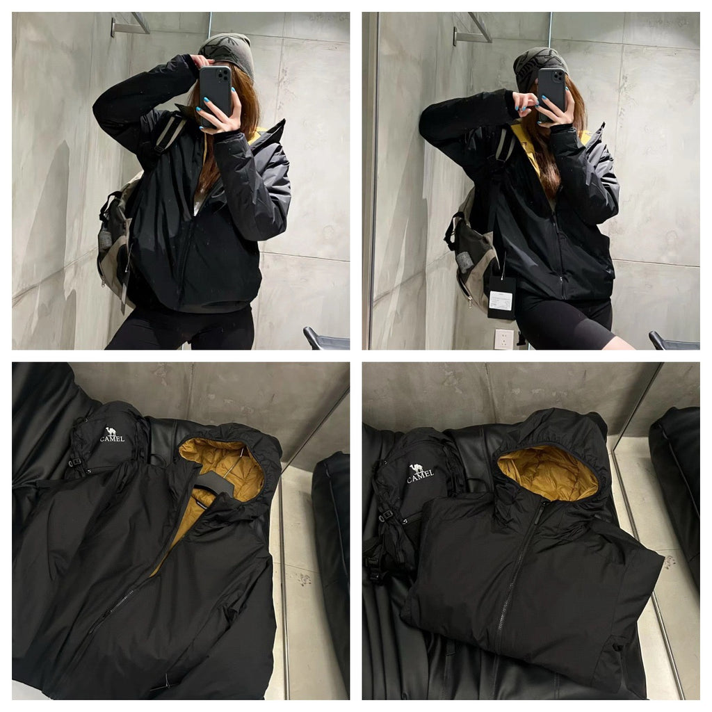 Winter Men's Women's  Unisex Lightweight Cotton Jacket Water-Resistant Hooded Design Windproof Warm Cotton Coat Fashion Trendy Men's Outerwear Lightweight Thermal  Cotton-Padded