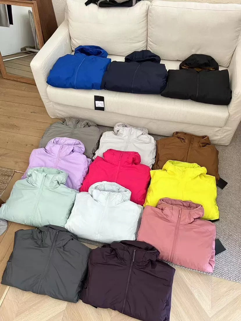 Winter Men's Women's  Unisex Lightweight Cotton Jacket Water-Resistant Hooded Design Windproof Warm Cotton Coat Fashion Trendy Men's Outerwear Lightweight Thermal  Cotton-Padded