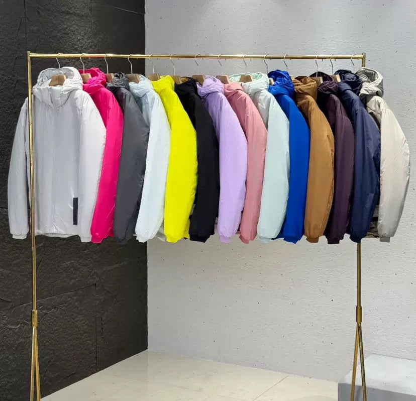 Winter Men's Women's  Unisex Lightweight Cotton Jacket Water-Resistant Hooded Design Windproof Warm Cotton Coat Fashion Trendy Men's Outerwear Lightweight Thermal  Cotton-Padded