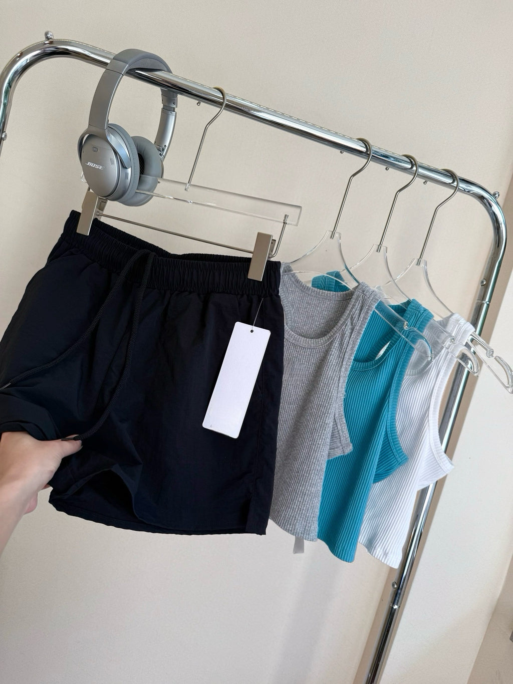 Activewear Ribbed Tank Top Women Anti-Stripe Vest Short Yoga Running Sports Versatile Fitness Top Breathable Ribbed for Women All-Sport No Padding Lightweight in Multi-Colors