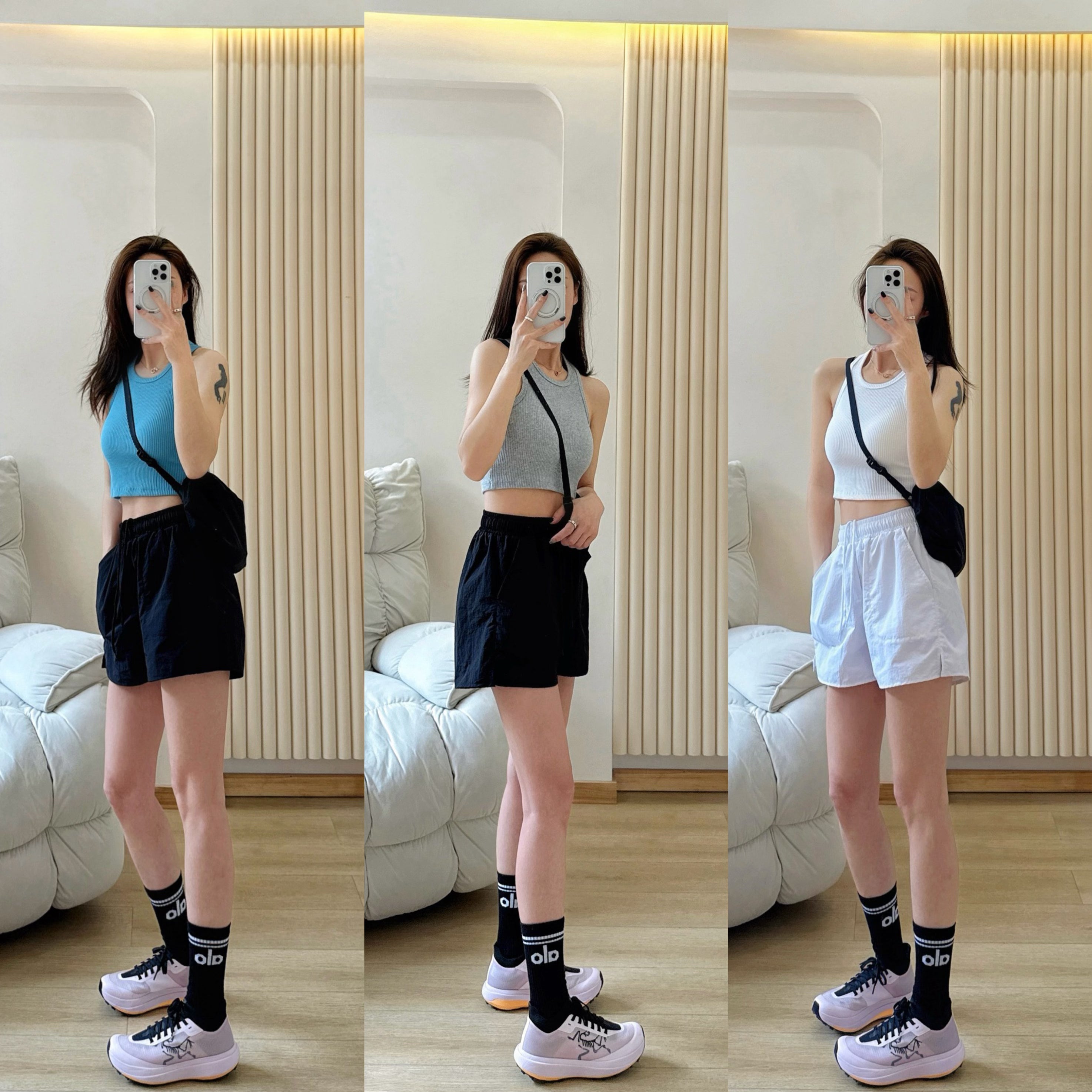 Activewear Ribbed Tank Top Women Anti-Stripe Vest Short Yoga Running Sports Versatile Fitness Top Breathable Ribbed for Women All-Sport No Padding Lightweight in Multi-Colors