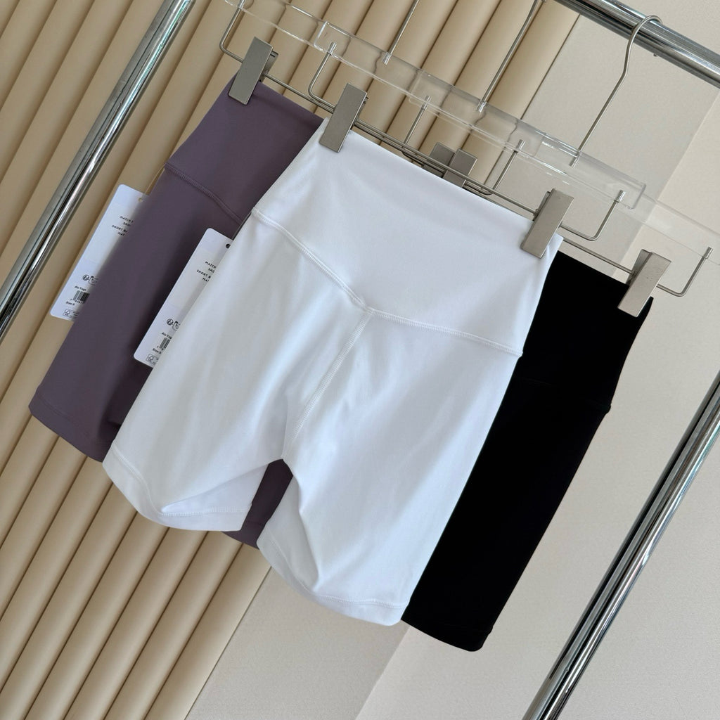 7 Inch Yoga Cycling Pants High Waist Running Sports Fitness Training Shorts Women Four Hot Pants Outer Wear Women