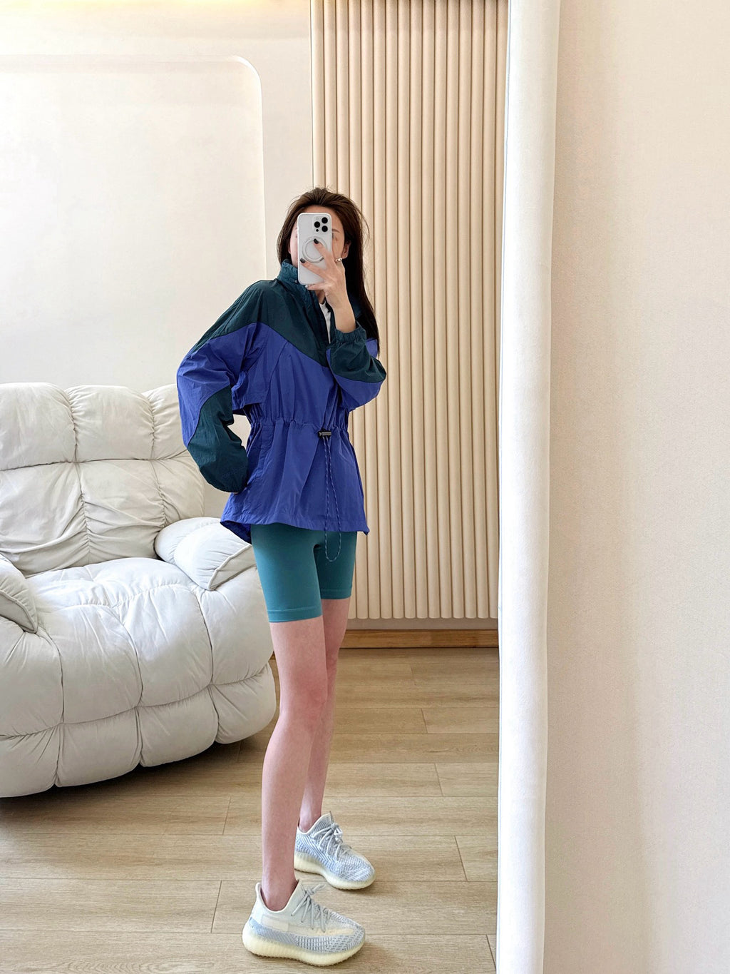 7 Inch Yoga Cycling Pants High Waist Running Sports Fitness Training Shorts Women Four Hot Pants Outer Wear Women