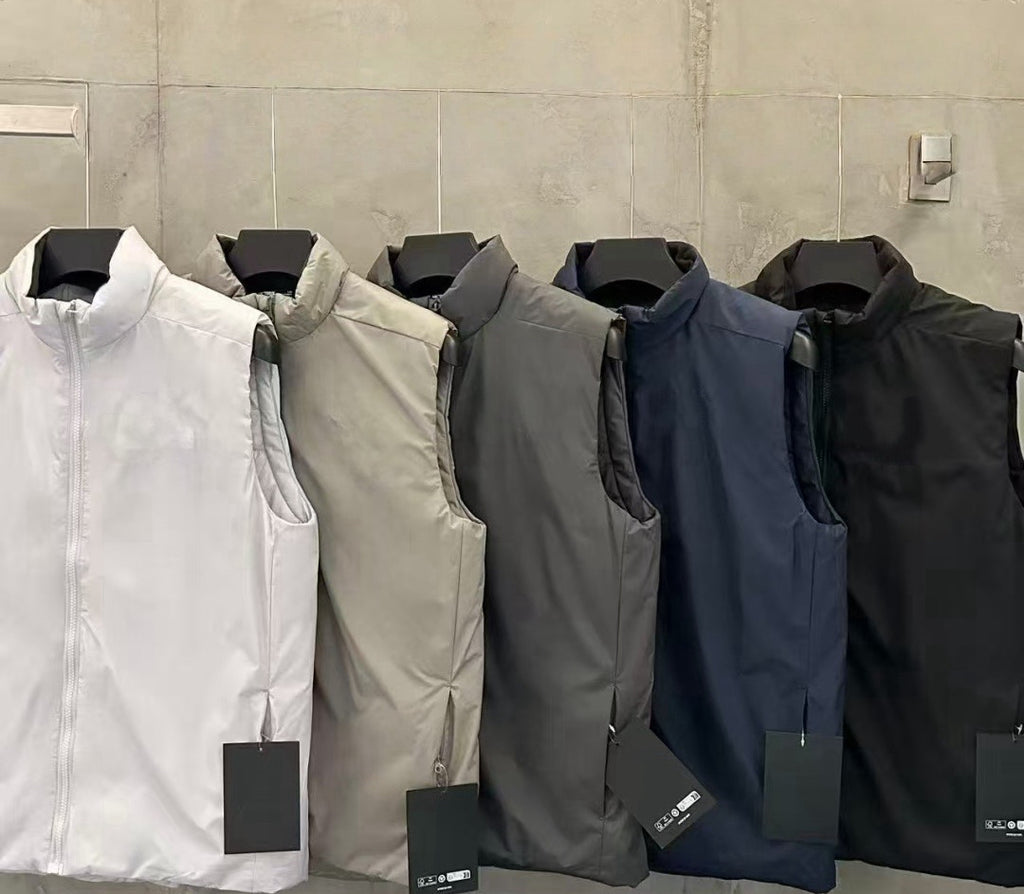 Unisex Activewear Breathable Insulated Vest Man Woman Warmth Durable Tyono Outerwear Stand Collar Slimming Mid-Layer