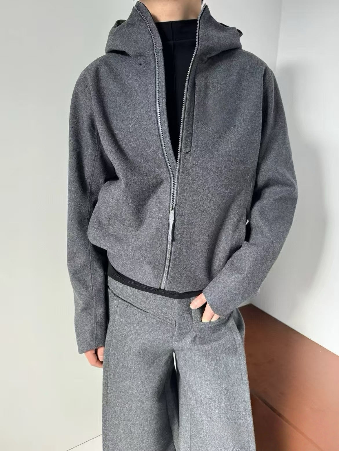 Activewear Premium WOOL Softshell Durable All-Weather Jacket with DWR Two-Way Stretch Outdoor & Casual Wear