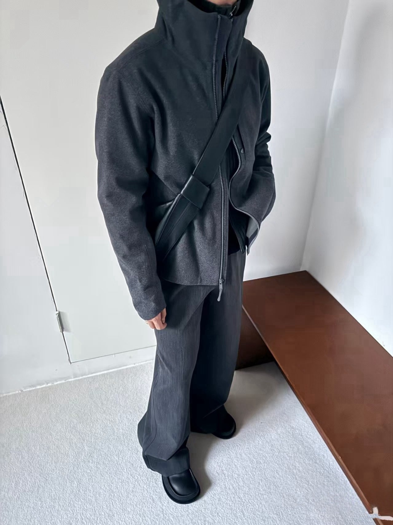 Activewear Premium WOOL Softshell Durable All-Weather Jacket with DWR Two-Way Stretch Outdoor & Casual Wear