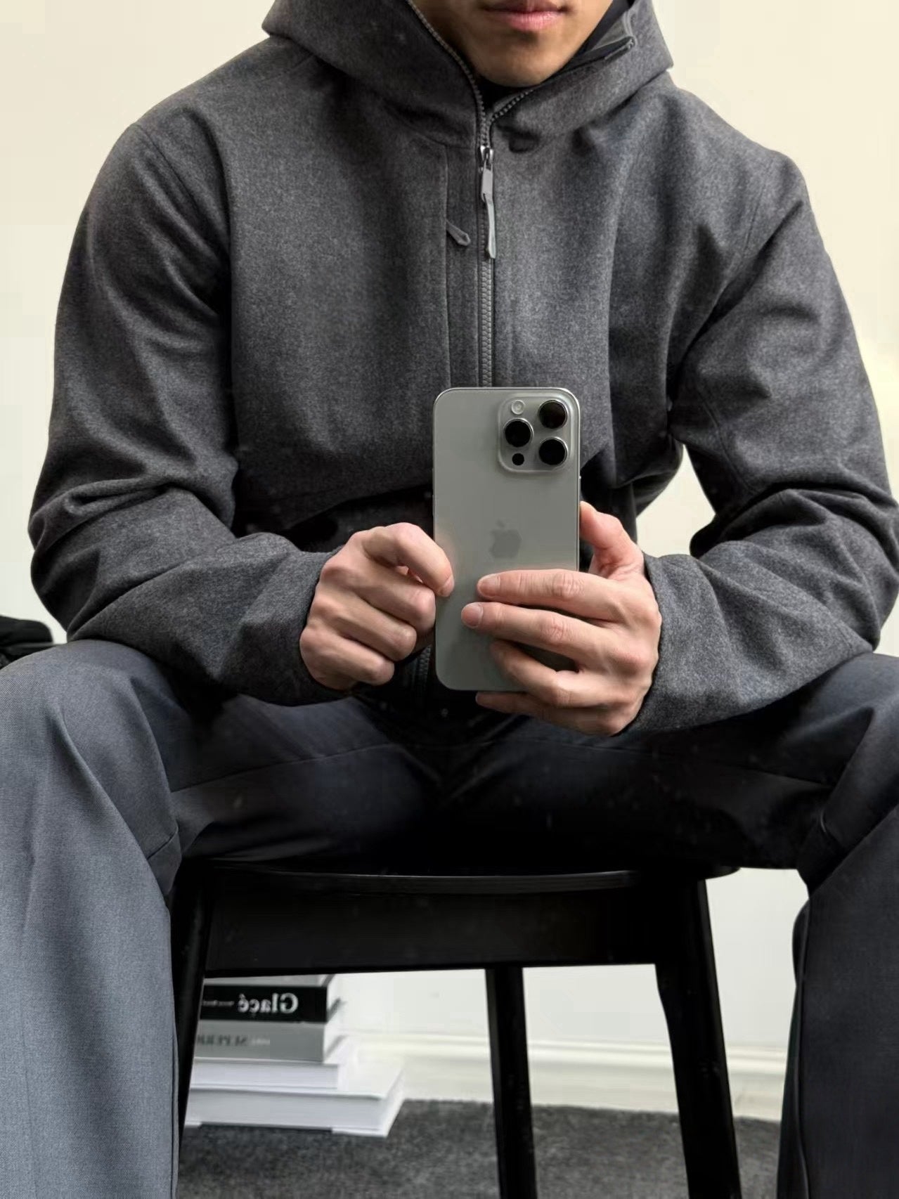 Activewear Premium WOOL Softshell Durable All-Weather Jacket with DWR Two-Way Stretch Outdoor & Casual Wear