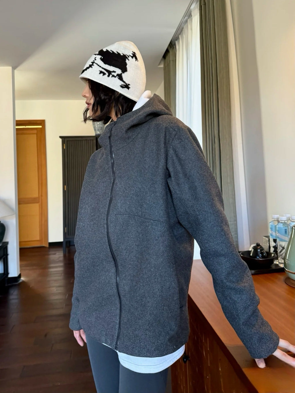 Activewear Premium WOOL Softshell Durable All-Weather Jacket with DWR Two-Way Stretch Outdoor & Casual Wear