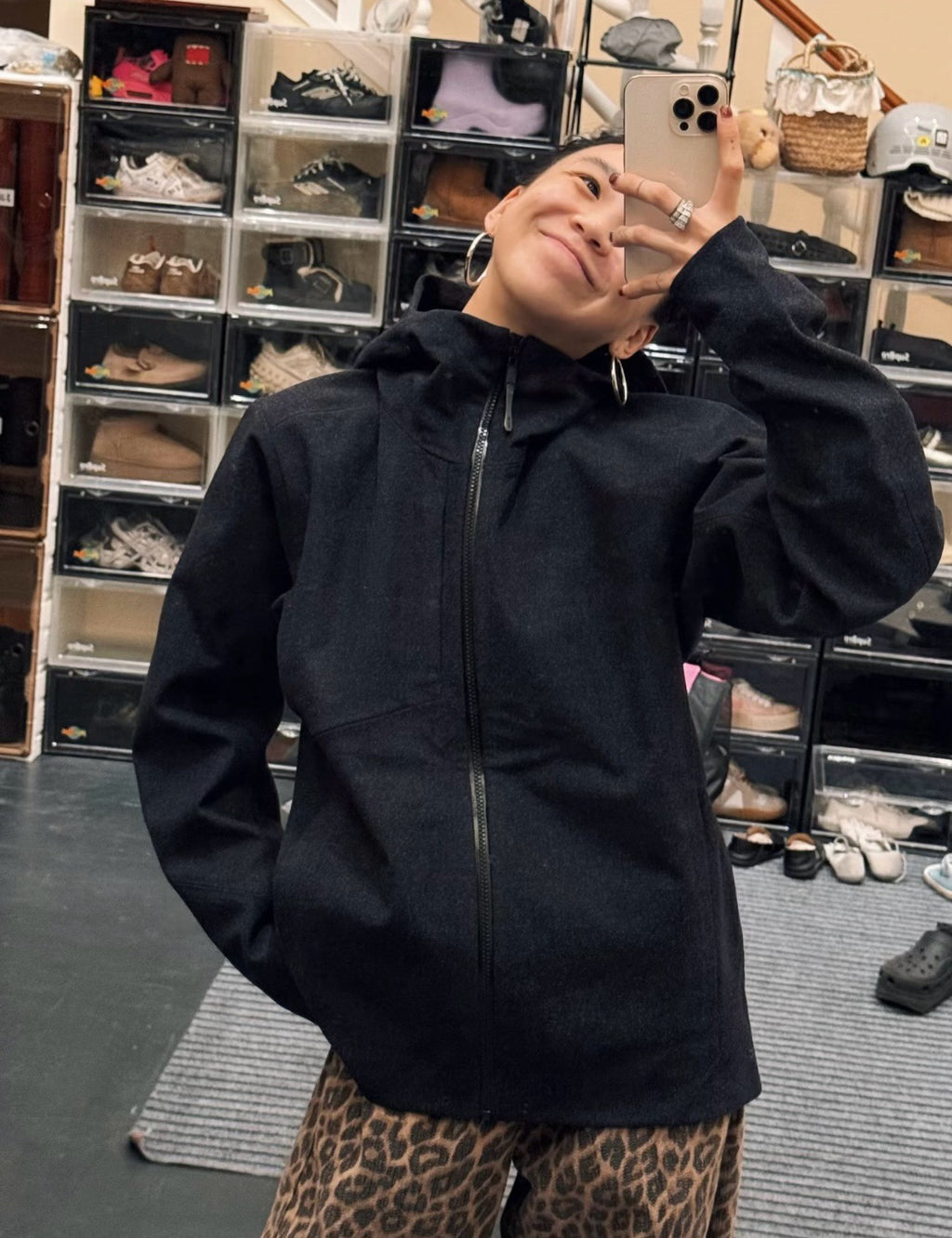 Activewear Premium WOOL Softshell Durable All-Weather Jacket with DWR Two-Way Stretch Outdoor & Casual Wear