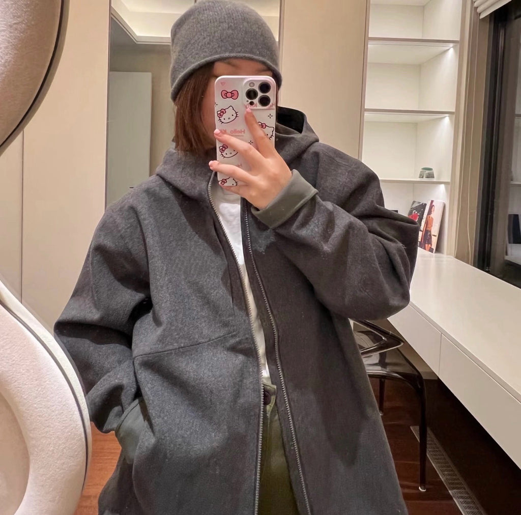 Activewear Premium WOOL Softshell Durable All-Weather Jacket with DWR Two-Way Stretch Outdoor & Casual Wear