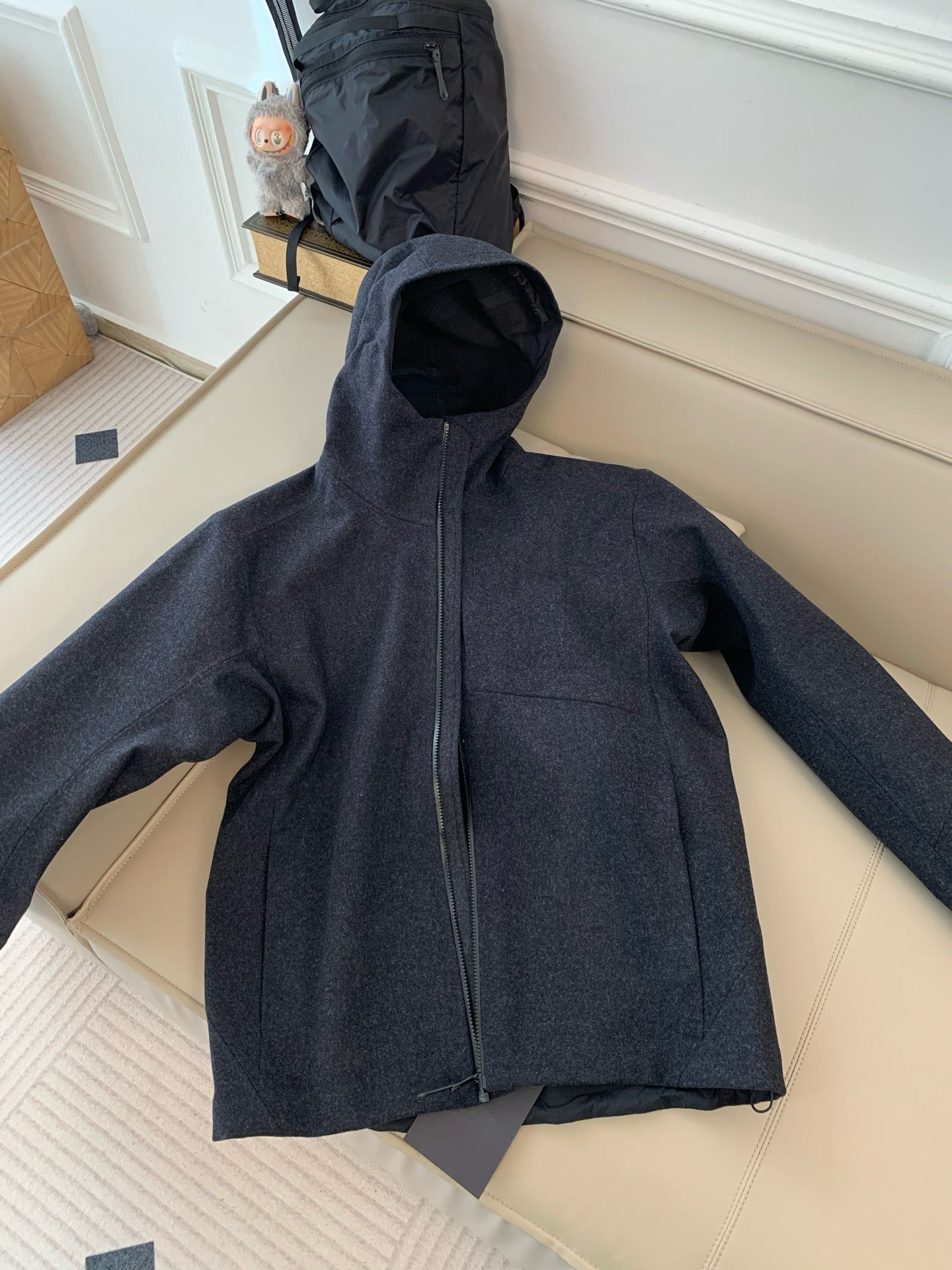 Activewear Premium WOOL Softshell Durable All-Weather Jacket with DWR Two-Way Stretch Outdoor & Casual Wear