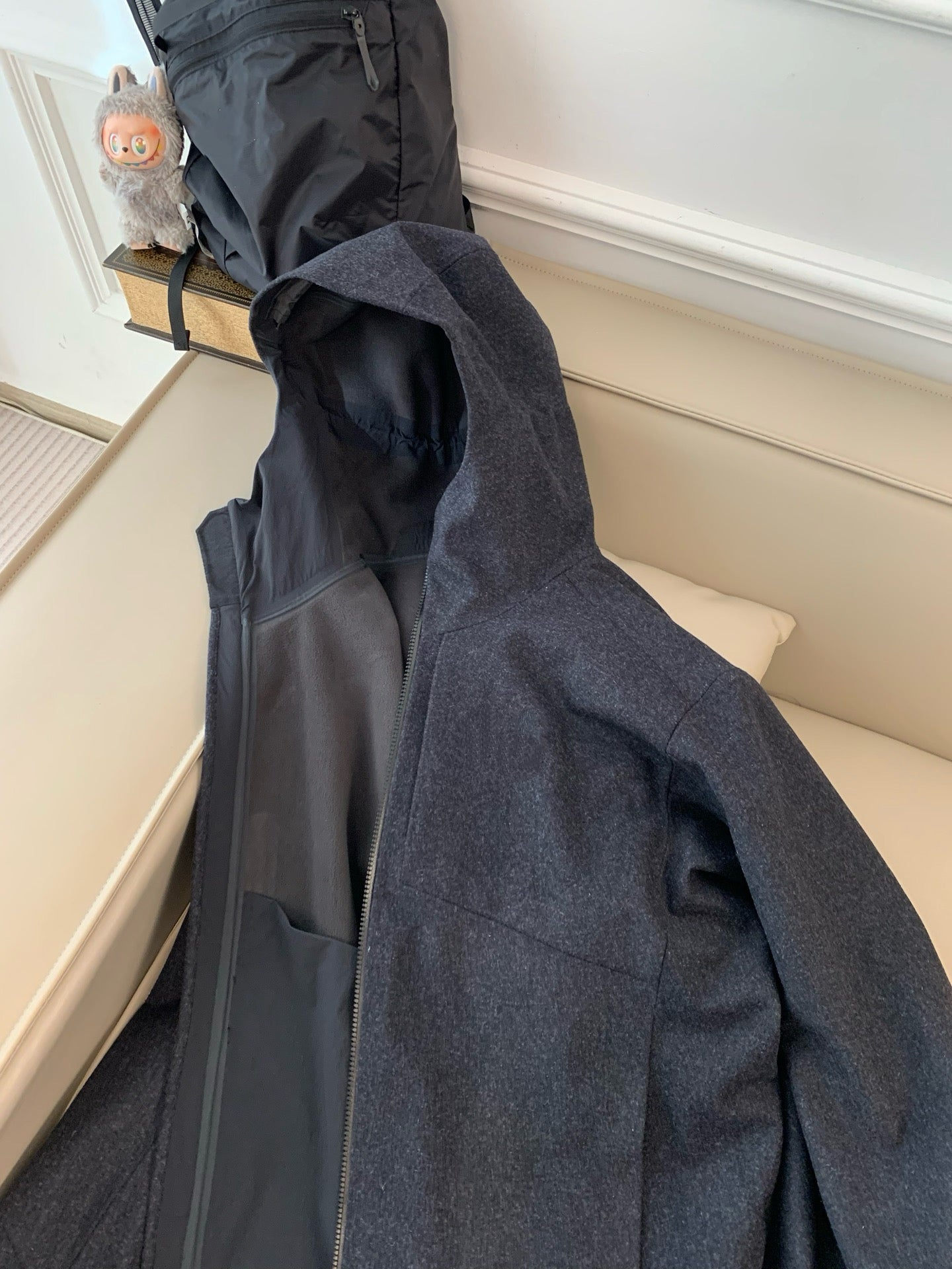 Activewear Premium WOOL Softshell Durable All-Weather Jacket with DWR Two-Way Stretch Outdoor & Casual Wear