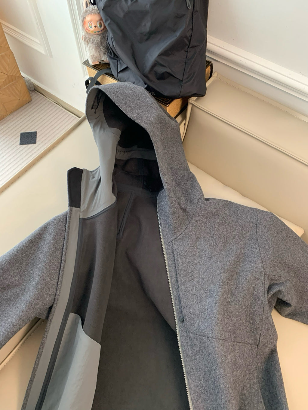 Activewear Premium WOOL Softshell Durable All-Weather Jacket with DWR Two-Way Stretch Outdoor & Casual Wear