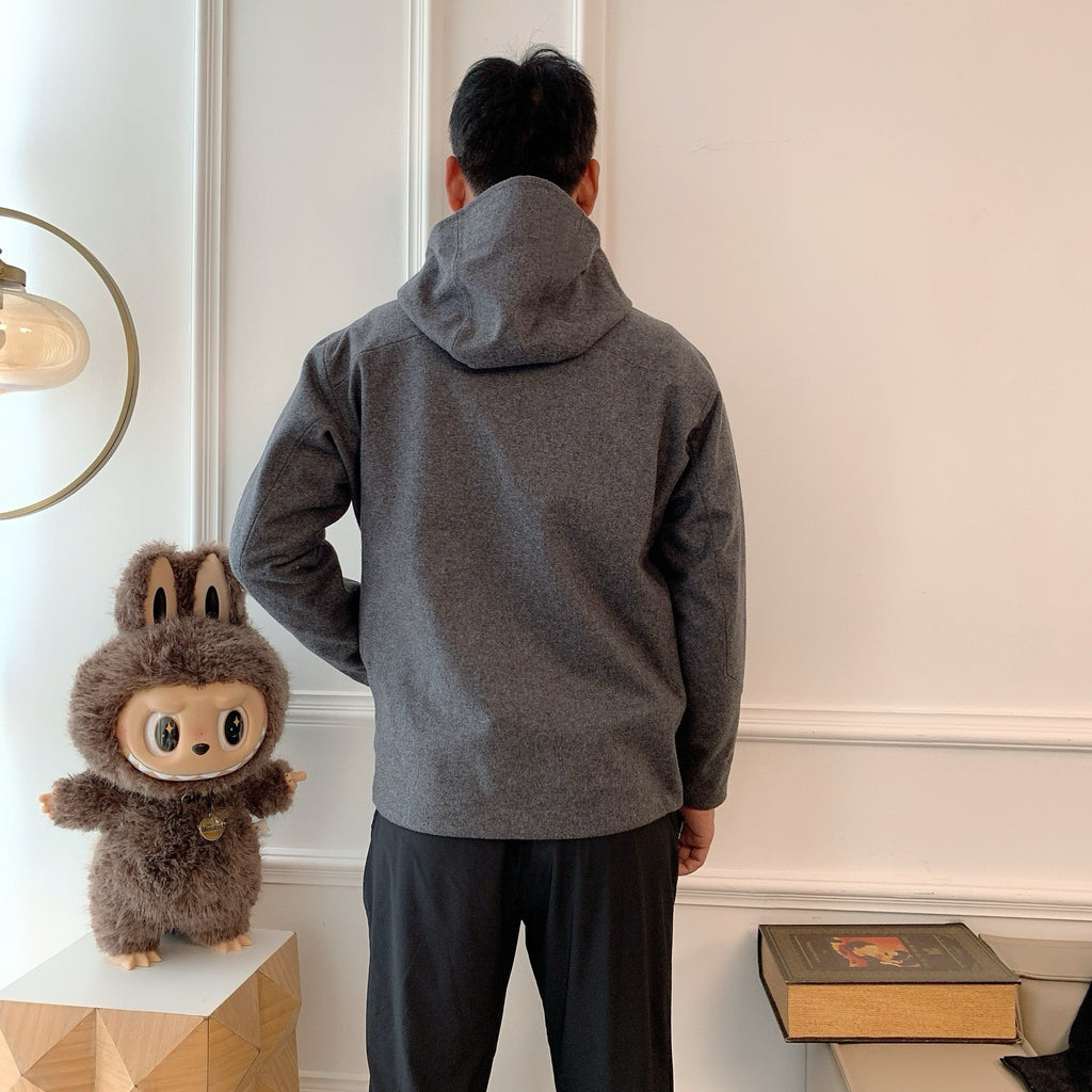 Activewear Premium WOOL Softshell Durable All-Weather Jacket with DWR Two-Way Stretch Outdoor & Casual Wear