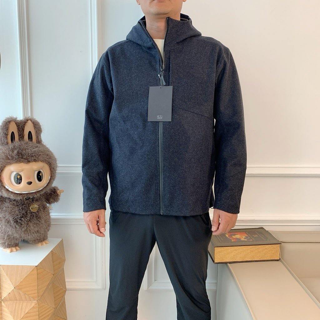 Activewear Premium WOOL Softshell Durable All-Weather Jacket with DWR Two-Way Stretch Outdoor & Casual Wear