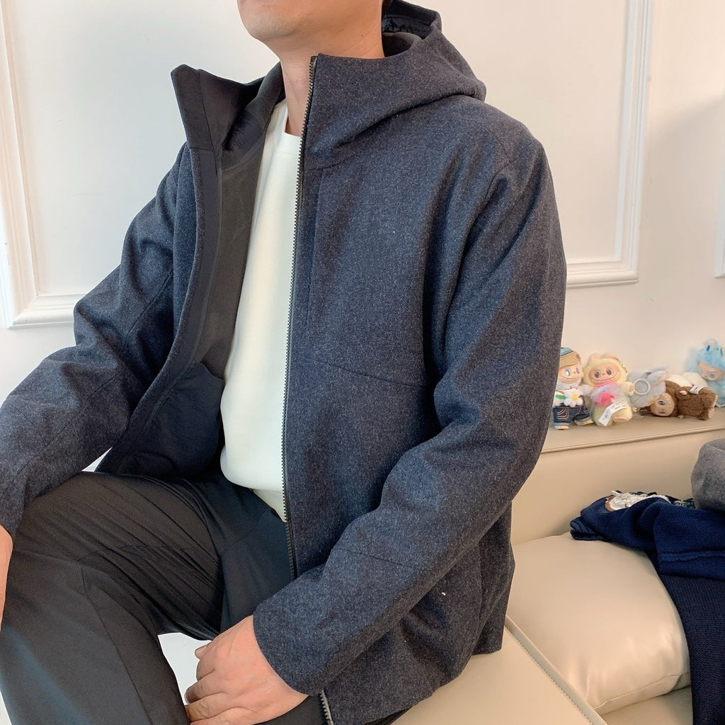 Activewear Premium WOOL Softshell Durable All-Weather Jacket with DWR Two-Way Stretch Outdoor & Casual Wear