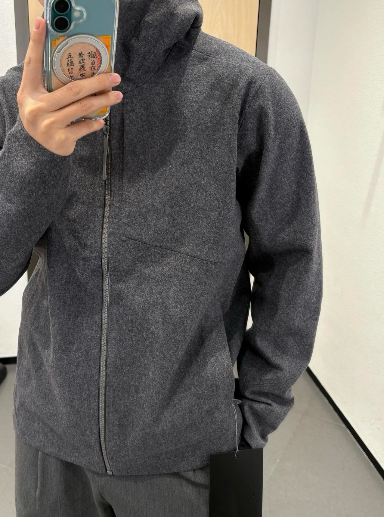 Activewear Premium WOOL Softshell Durable All-Weather Jacket with DWR Two-Way Stretch Outdoor & Casual Wear