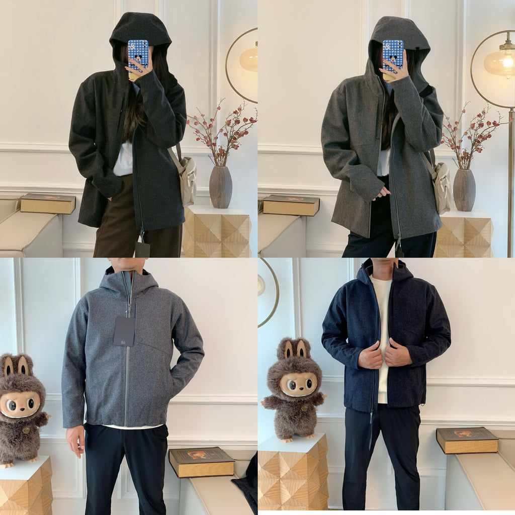 Activewear Premium WOOL Softshell Durable All-Weather Jacket with DWR Two-Way Stretch Outdoor & Casual Wear