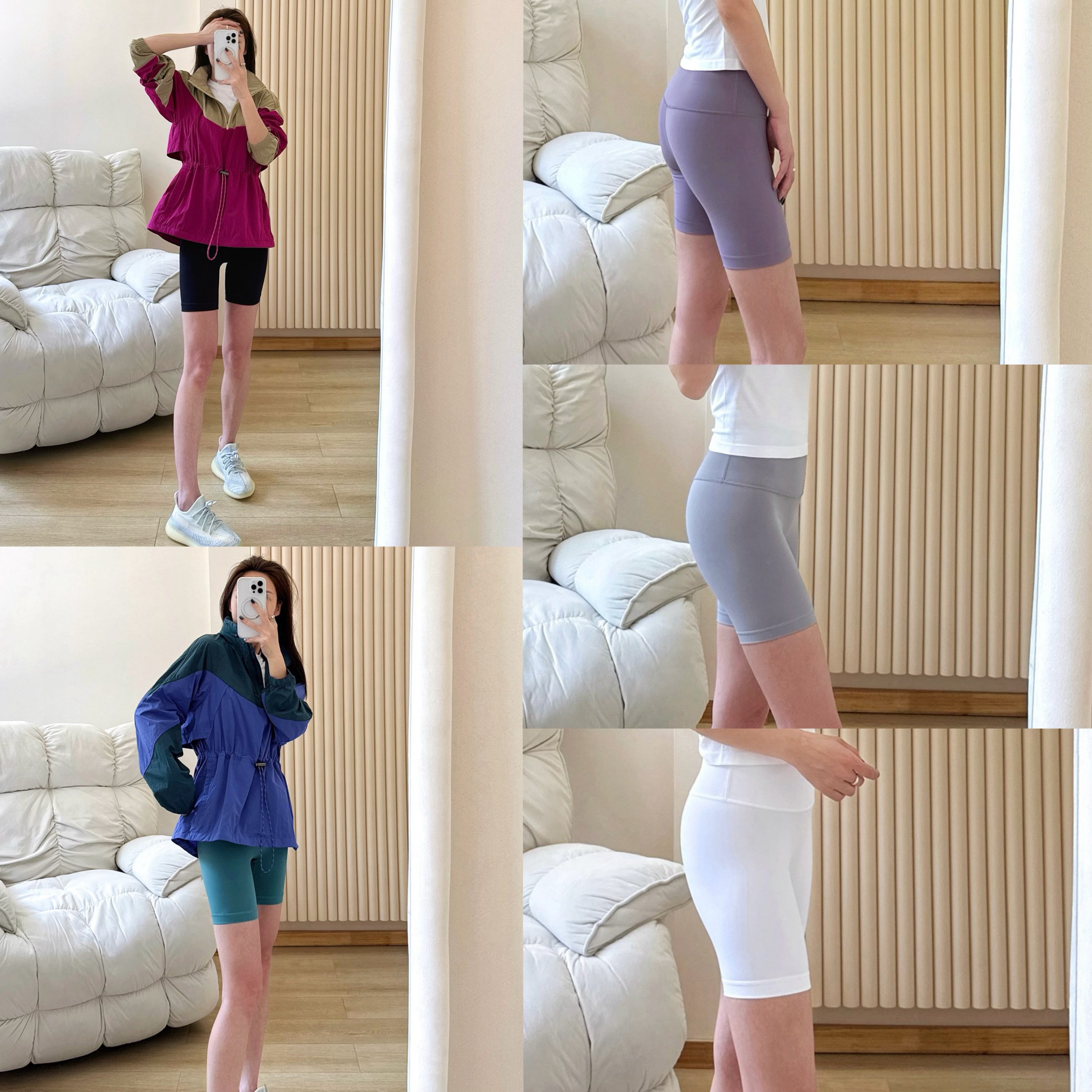 7 Inch Yoga Cycling Pants High Waist Running Sports Fitness Training Shorts Women Four Hot Pants Outer Wear Women