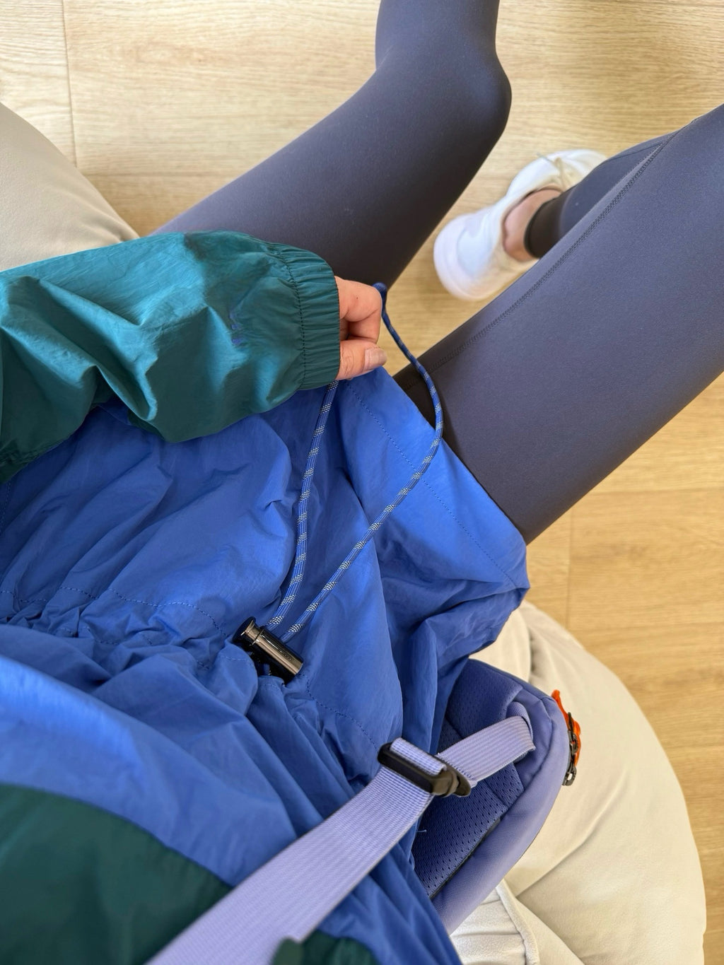 Women's Evergreen Woven Color Block Jacket Cinch Waist Slimming Outdoor Activewear Windbreaker Covers Hips sun- protective jacket Outdoor Running Camping Hiking Windbreaker Premium Quality