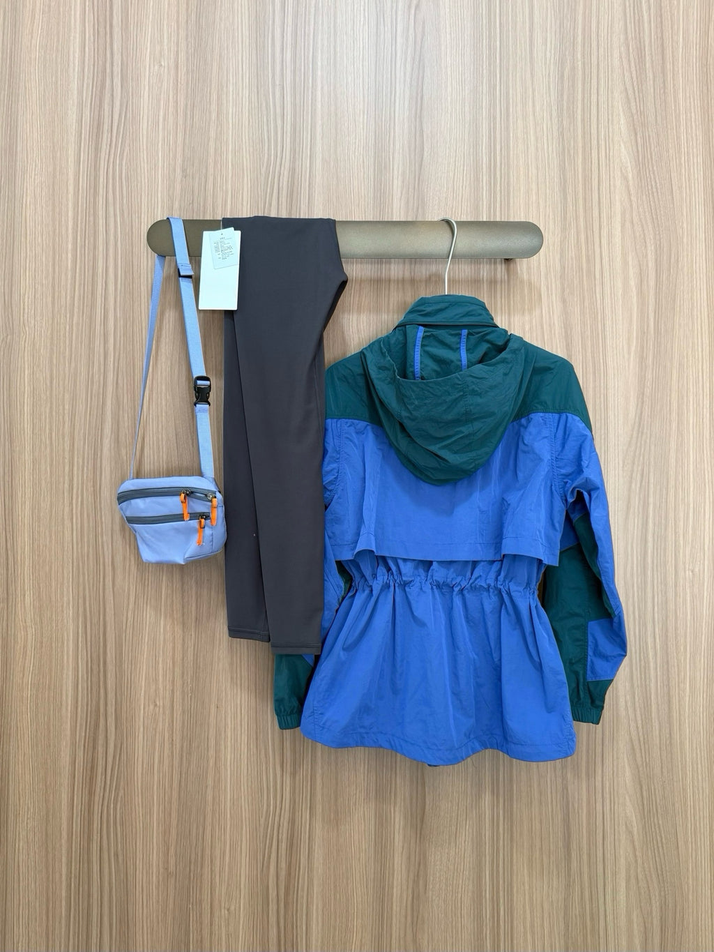 Women's Evergreen Woven Color Block Jacket Cinch Waist Slimming Outdoor Activewear Windbreaker Covers Hips sun- protective jacket Outdoor Running Camping Hiking Windbreaker Premium Quality