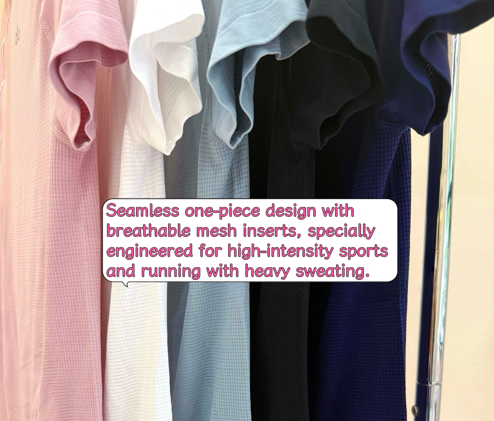 Seamless Running T-shirt Summer Quick-Dry Sports Fitness Running Training Breathable Yoga One-Piece Fabric T